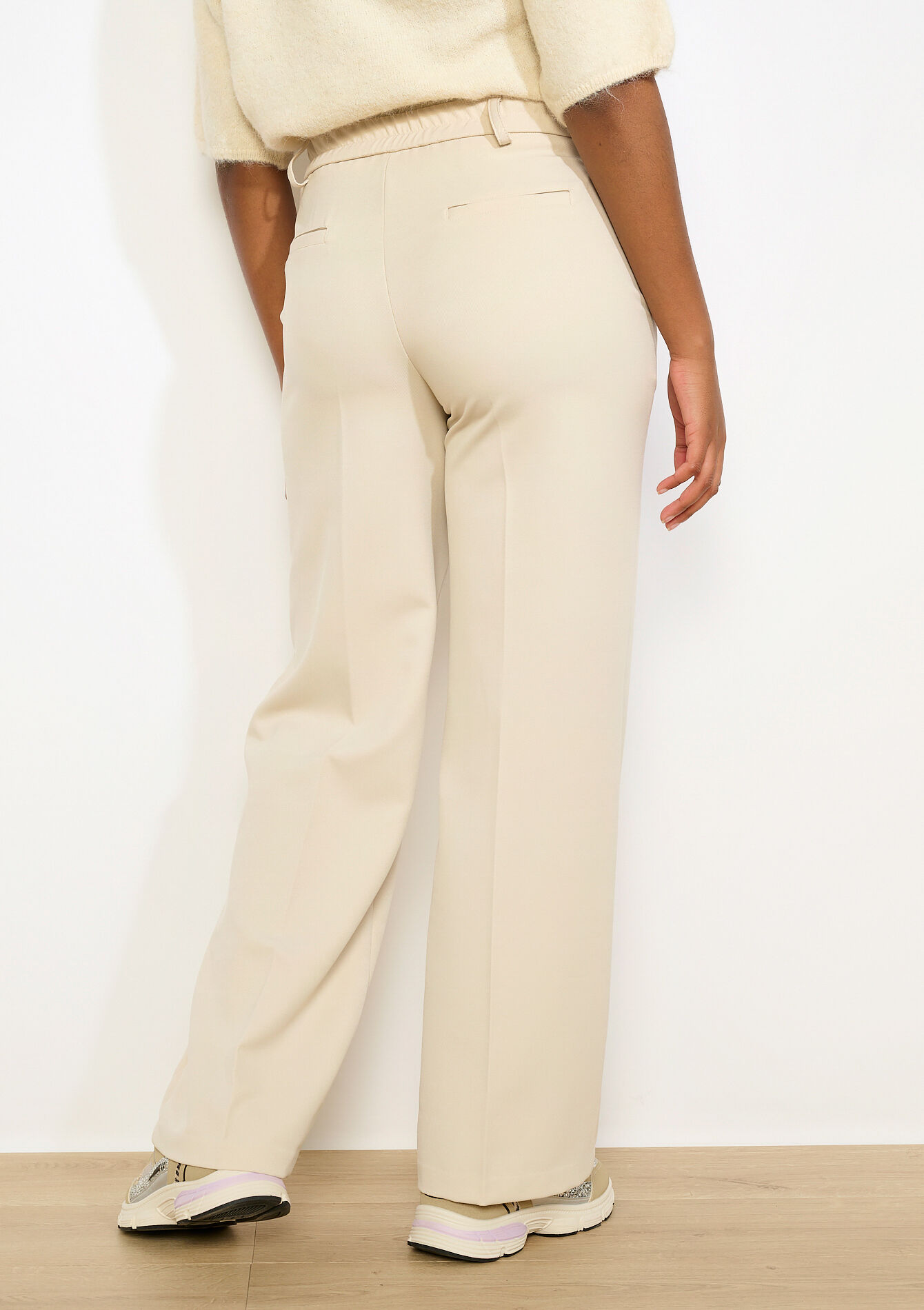 Rechte tailleurbroek - VANILLA WHITE - 06601102_1013