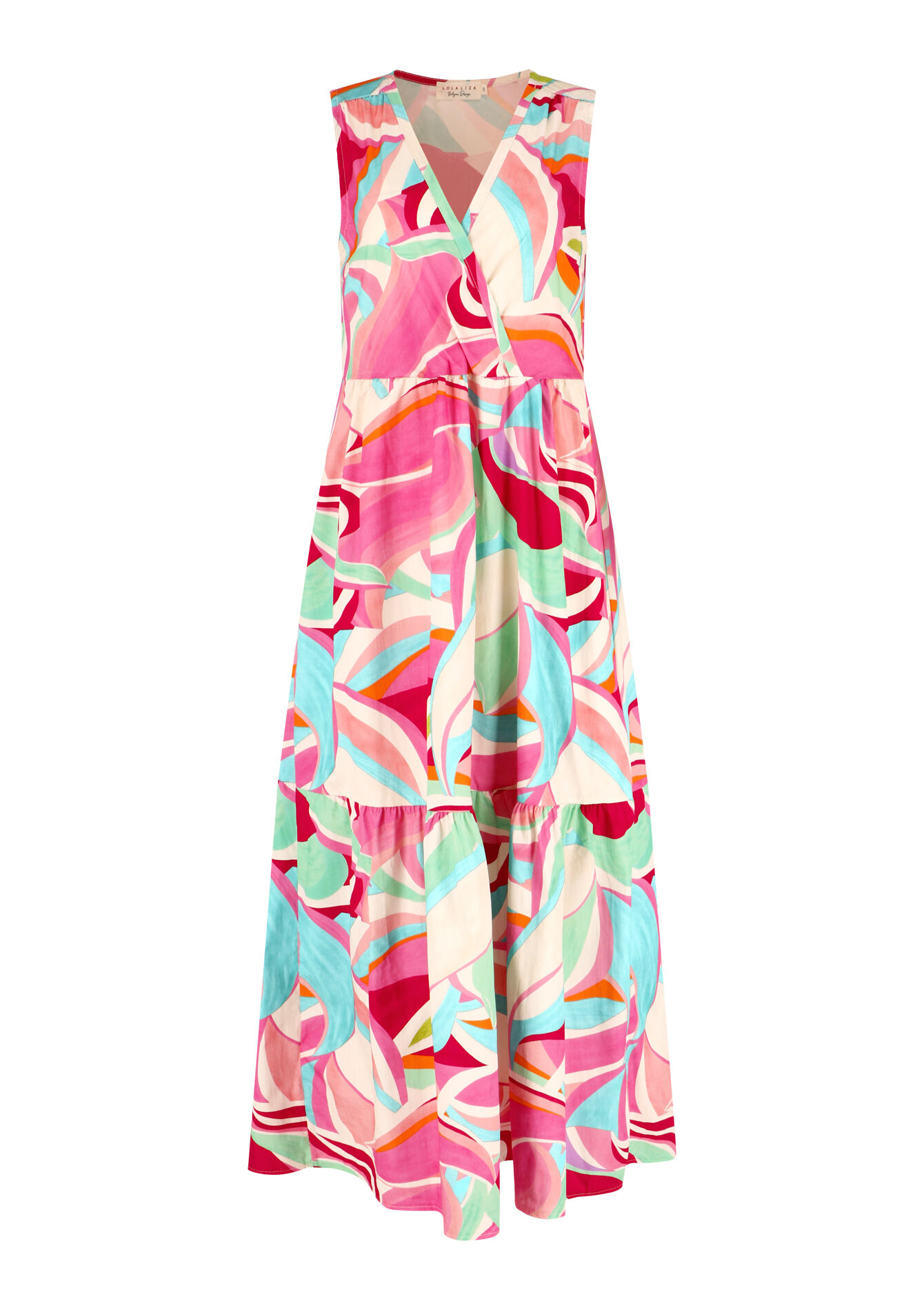 Maxi dress with graphic print, Maxi dress with graphic print - FUCHSIA - 08602058_5626