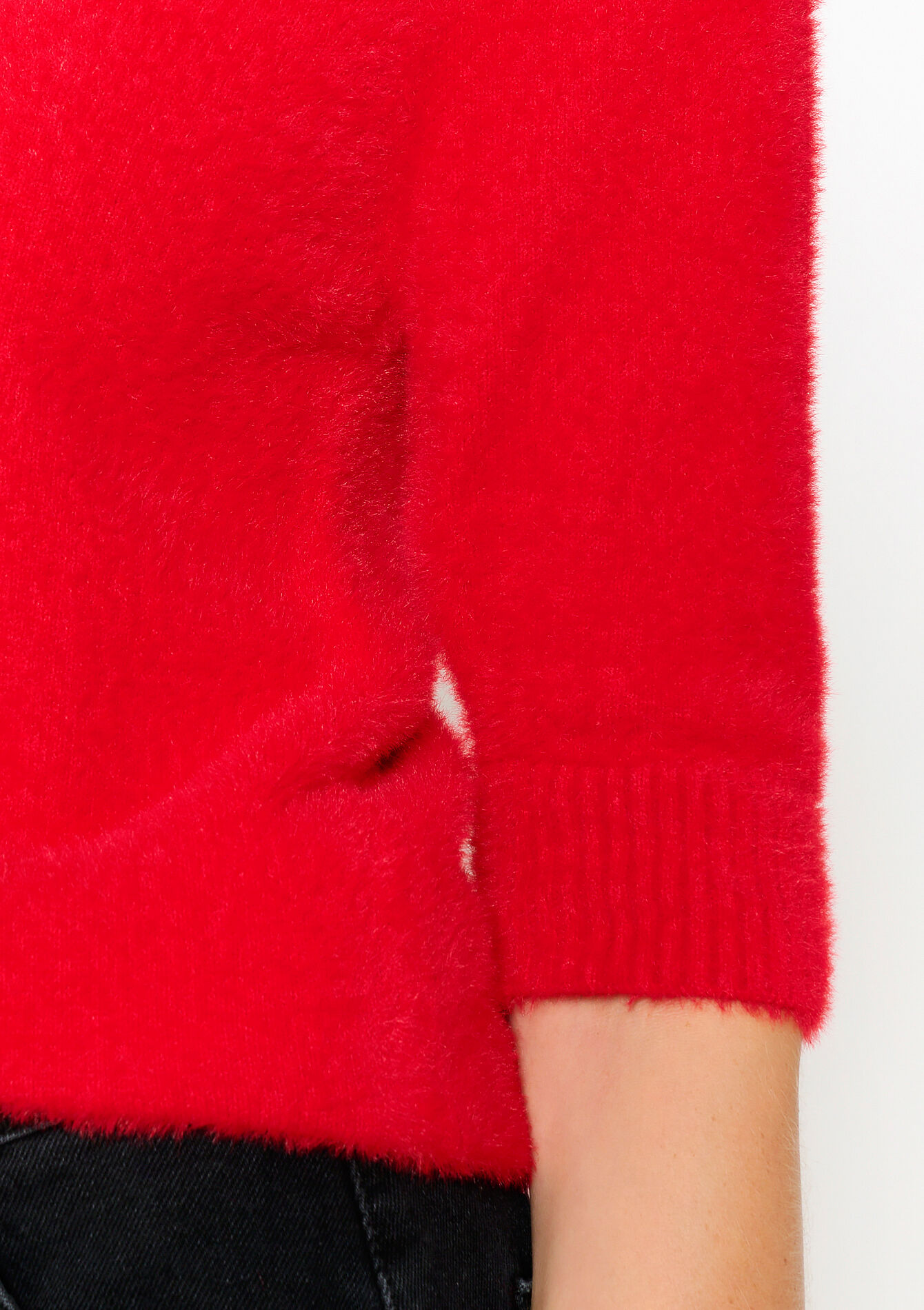 Pullover en maille poilue, Pullover en maille poilue - RED LIPSTICK - 04006502_5310