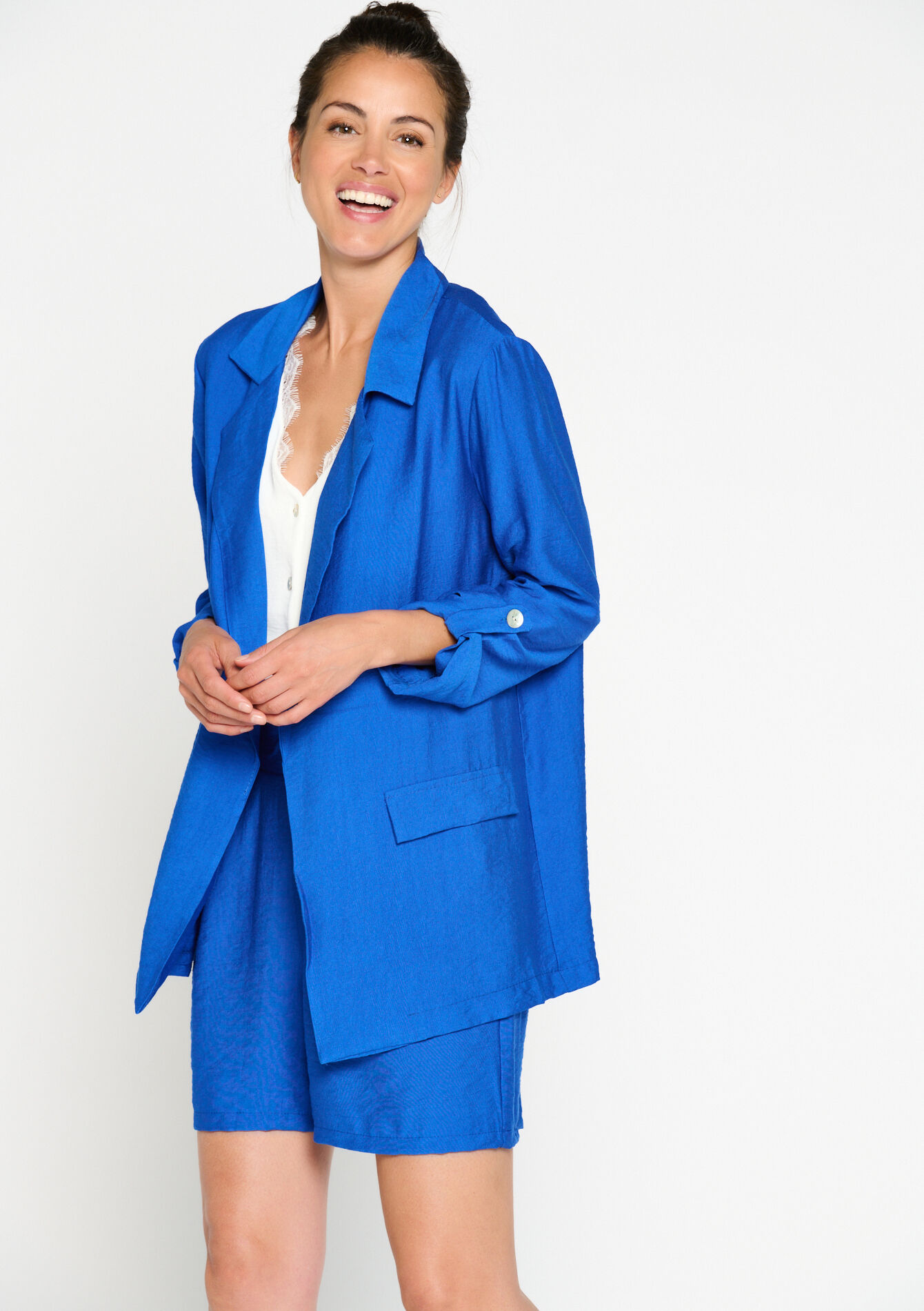 Suiting blazer - ELECTRIC BLUE - 09100808_1619