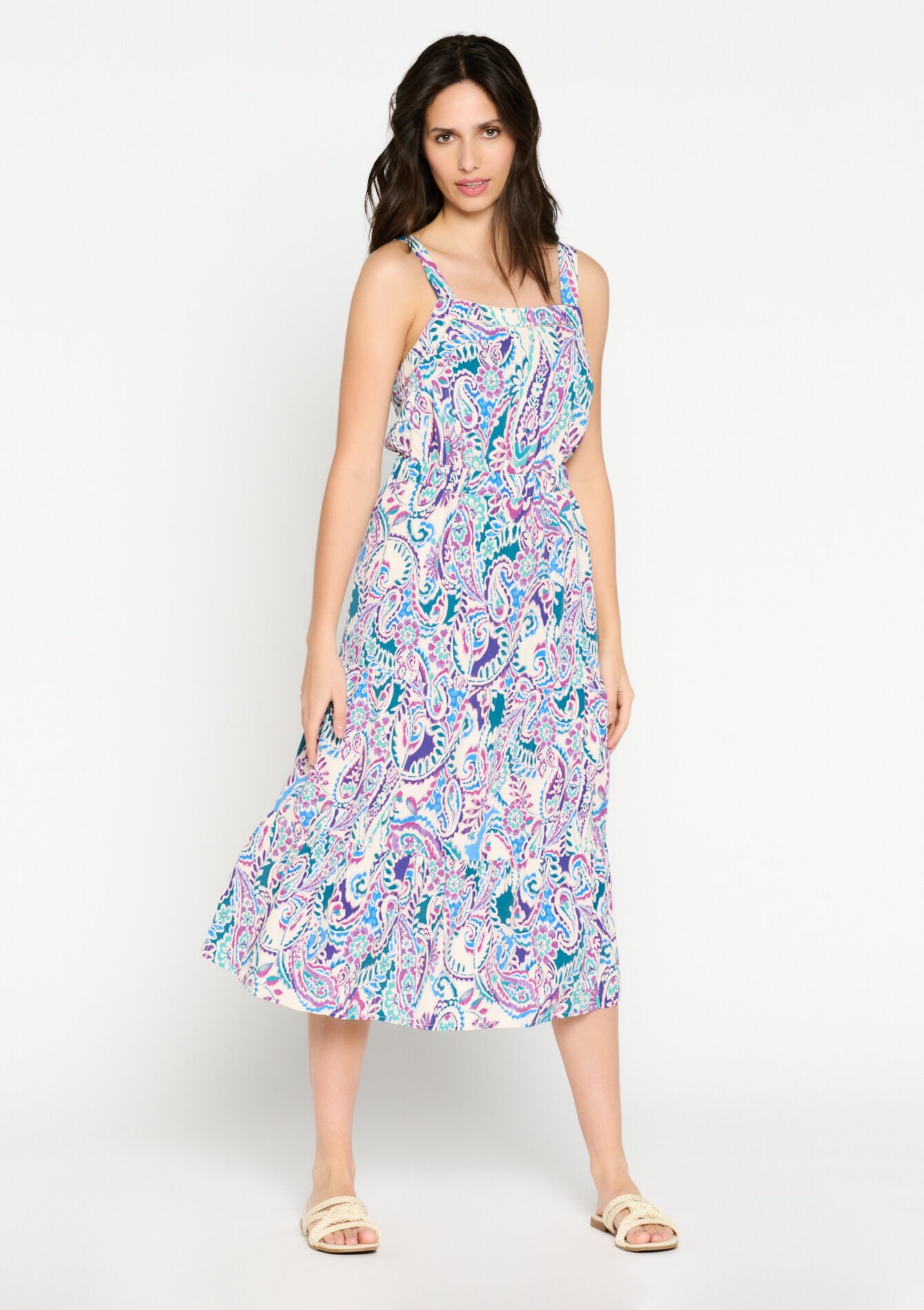 Maxi-jurk met paisleyprint, Maxi-jurk met paisleyprint - VIOLINE - 08602042_2576