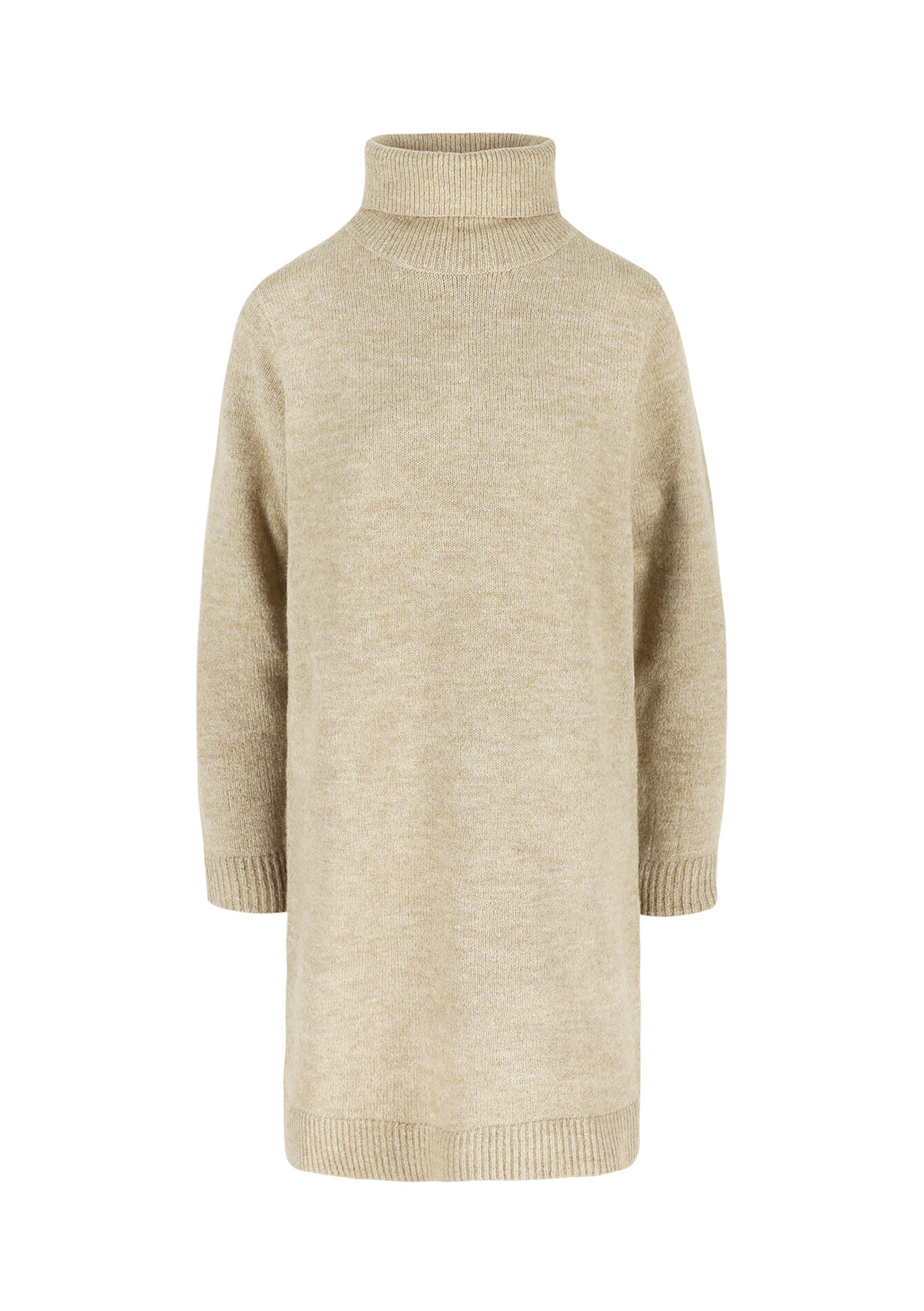 Trui-jurk met rolkraag, Trui-jurk met rolkraag - LIGHT TAUPE - 08103537_2572