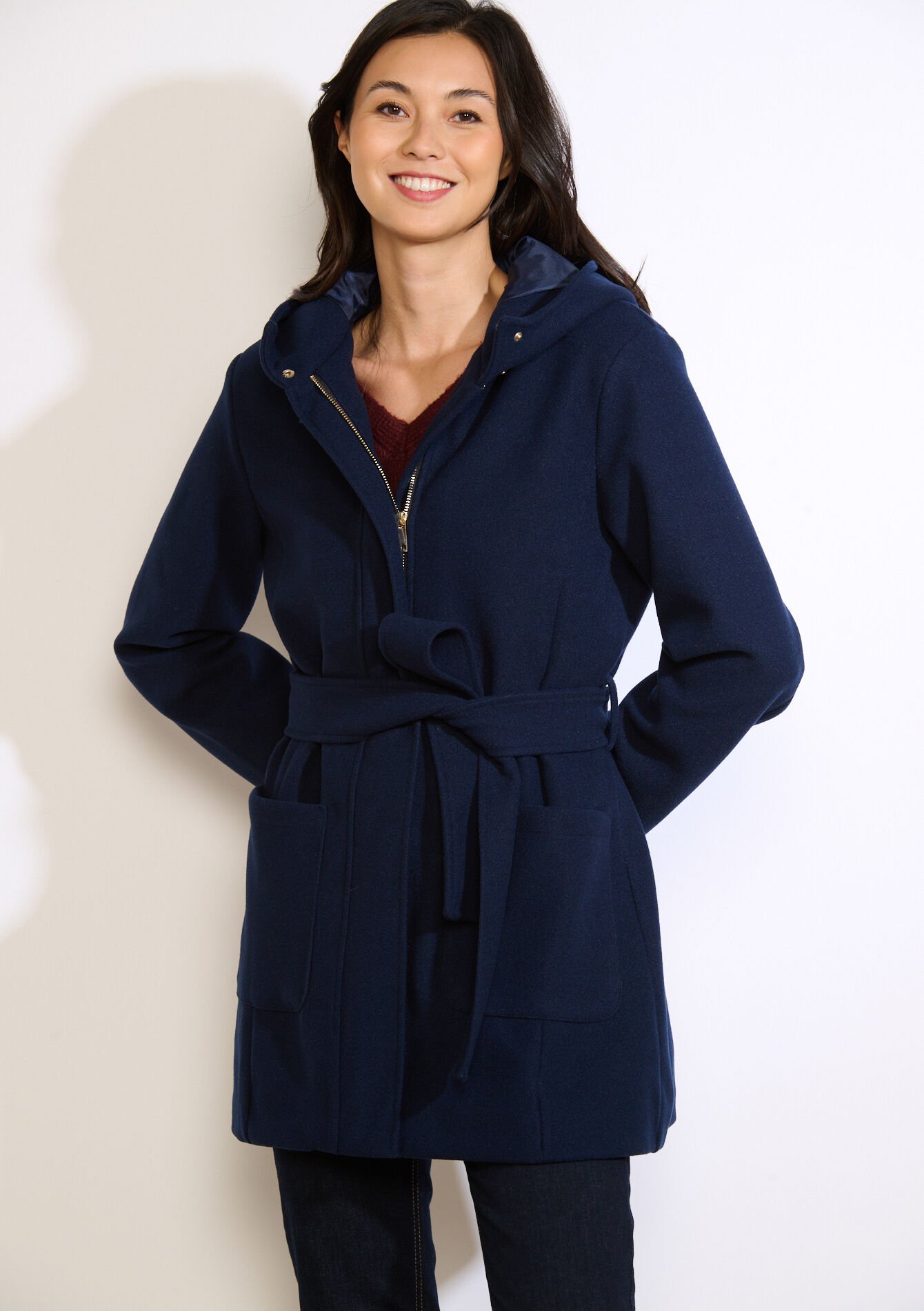 Mantel met capuchon, Mantel met capuchon - NAVY BASIC - 23000805_2723