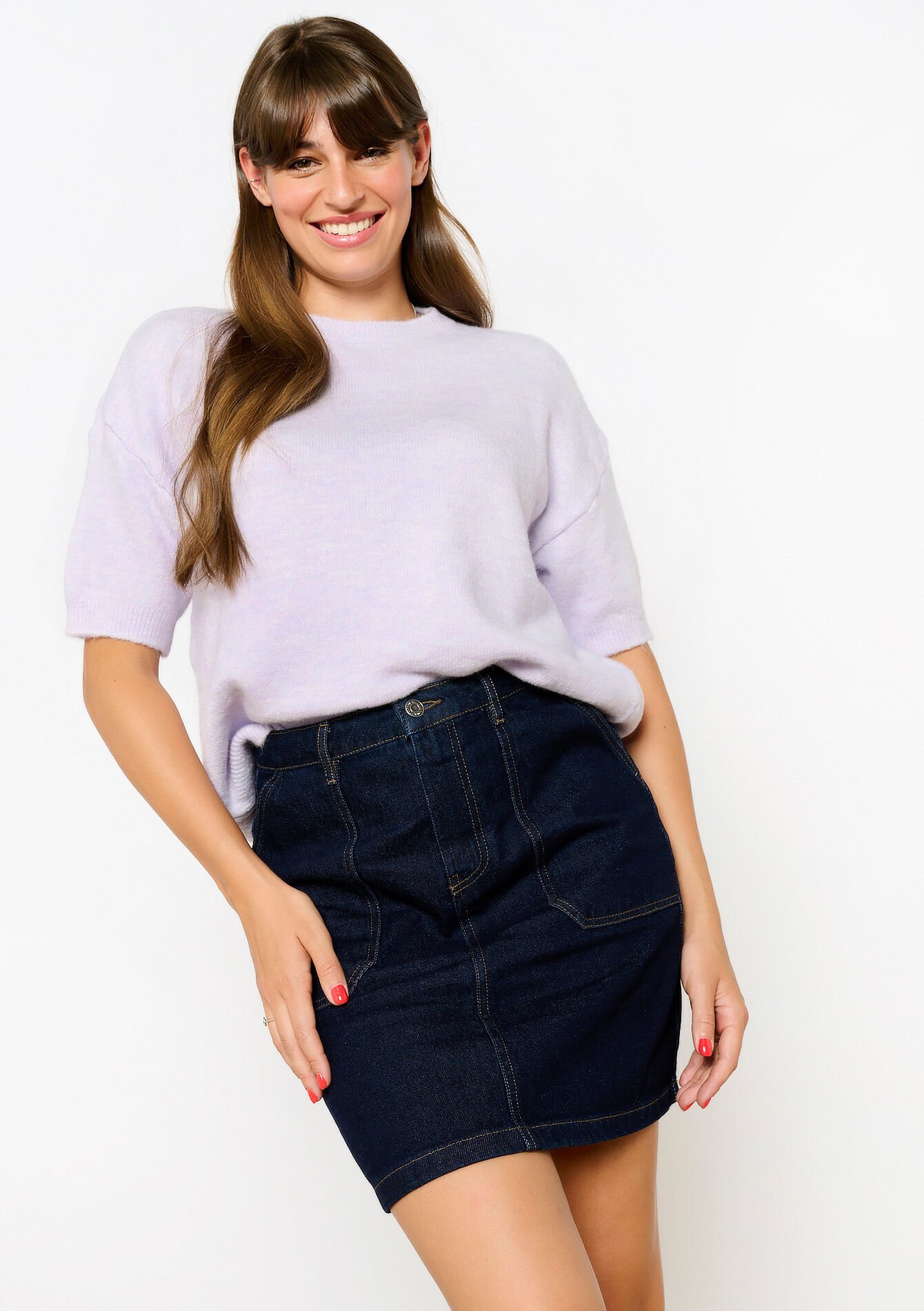 Short-sleeved pullover, Short-sleeved pullover - PASTEL LILAC - 04006676_1493