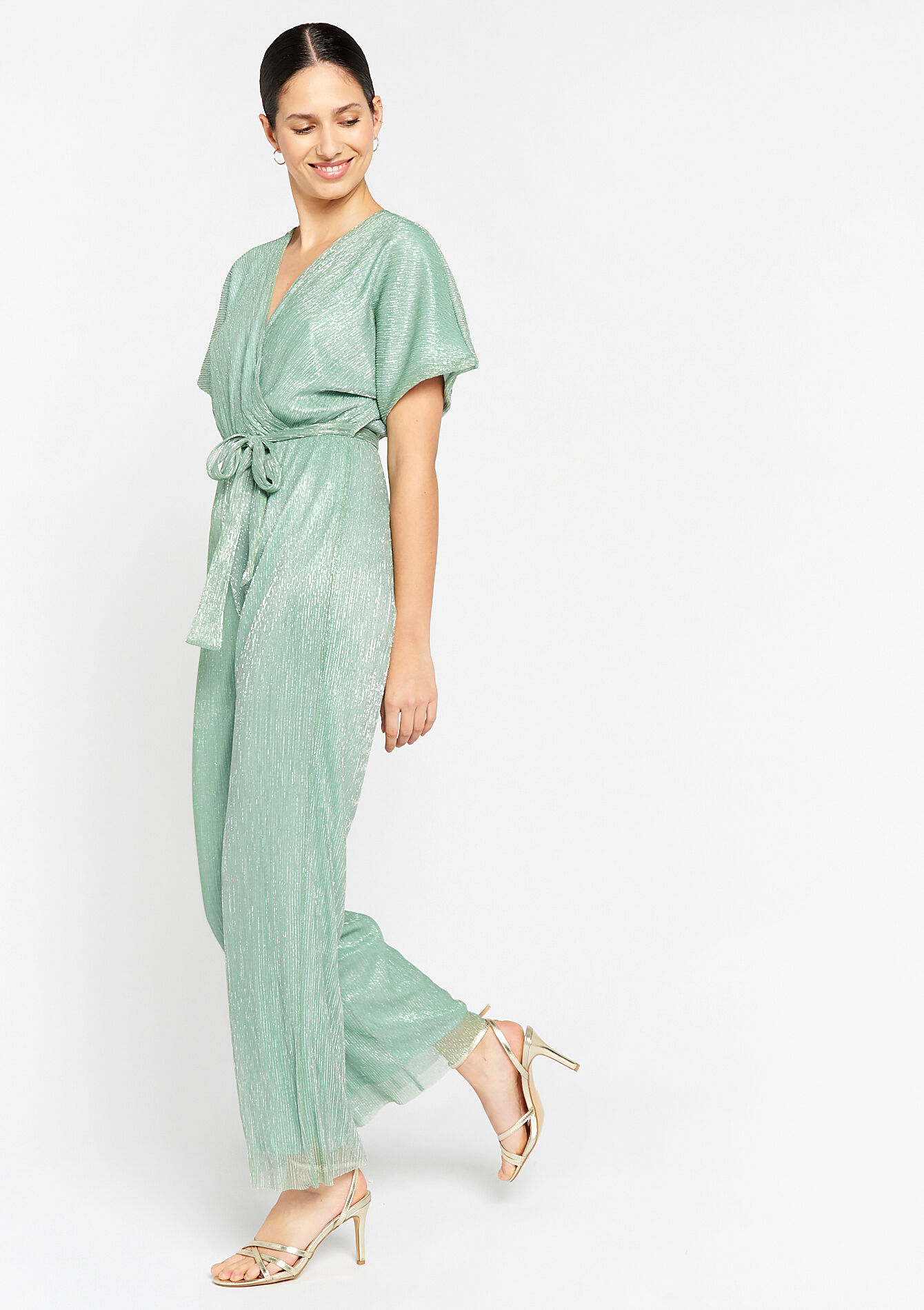 Jumpsuit with pleats, Jumpsuit with pleats - MINT GREEN - 06004373_1723