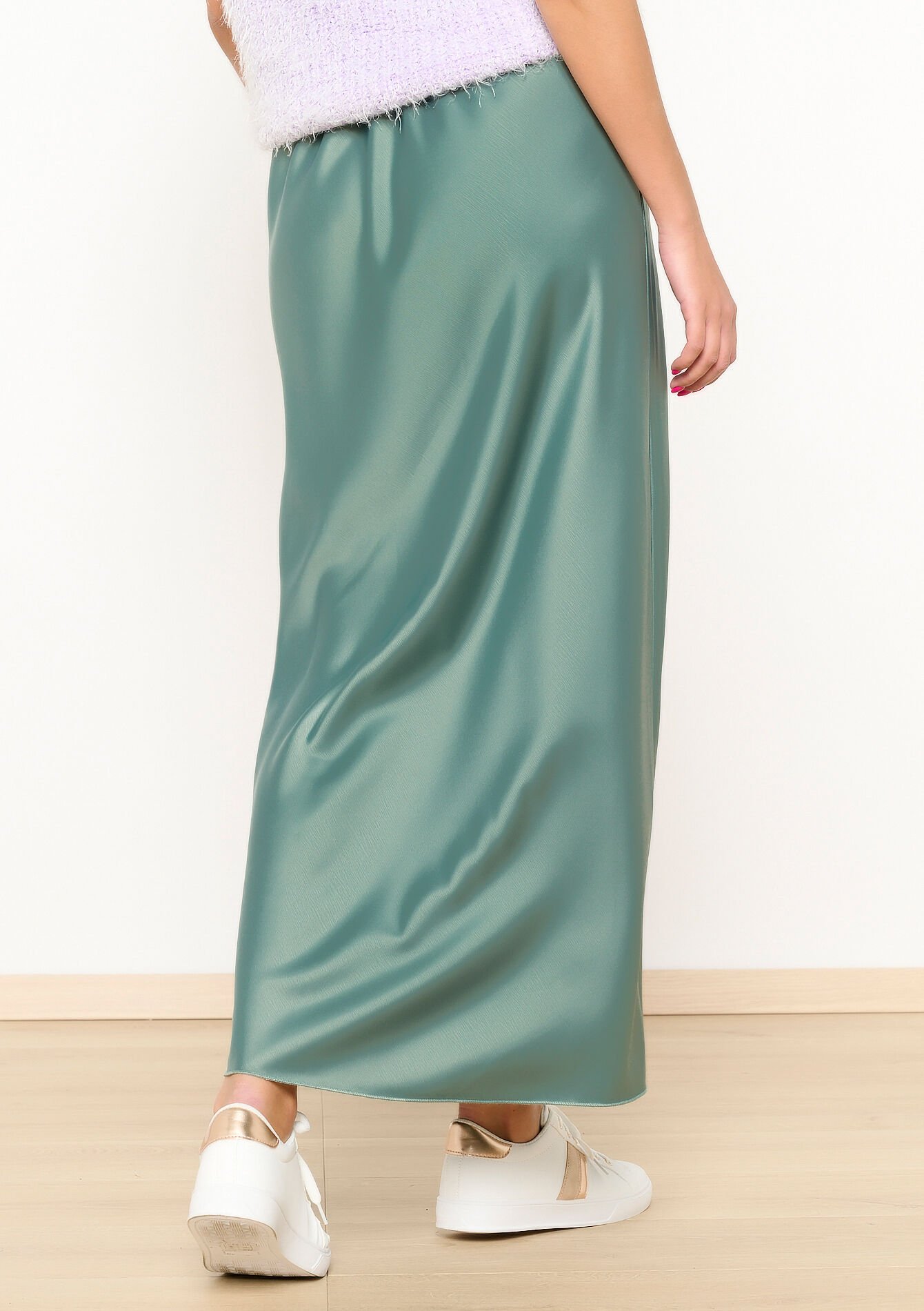 Satijnen maxirok, Satijnen maxirok - KHAKI FADED - 07101210_4326