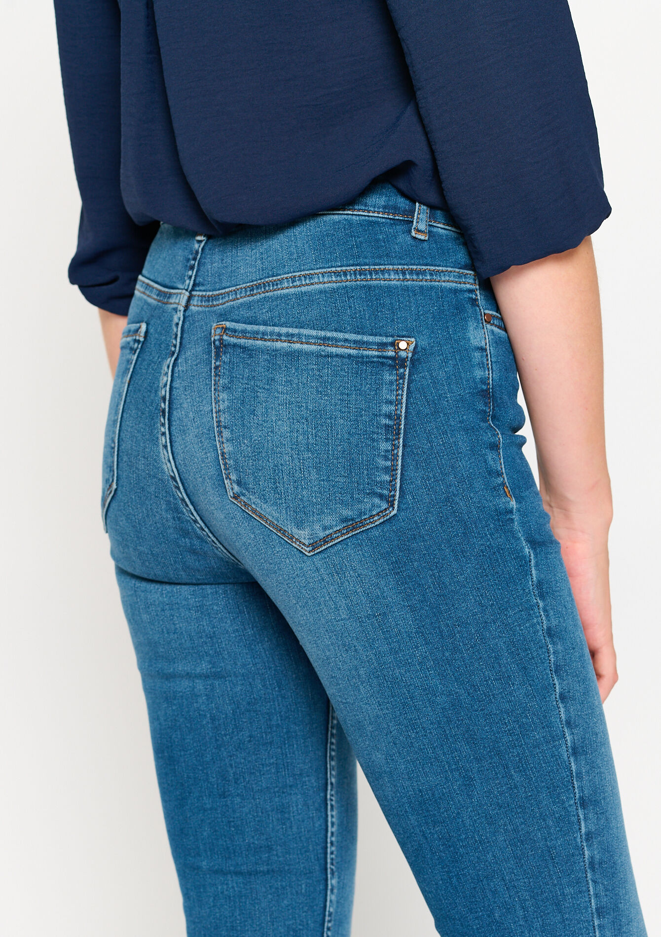 Jeans à taille haute, Jeans à taille haute - MEDIUM BLUE - 22000395_0500