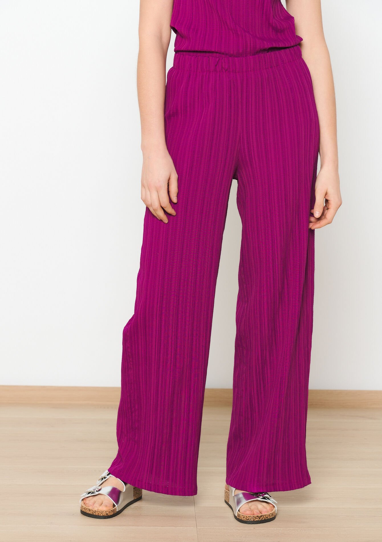 Broek met plissé, Broek met plissé - VIOLINE - 06600829_2576