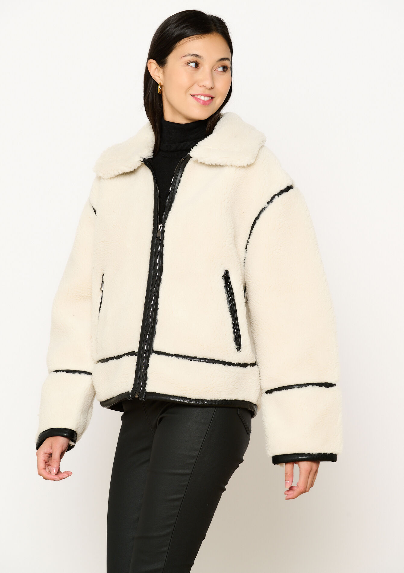 Veste en sherpa - OFFWHITE - 23000697_1001