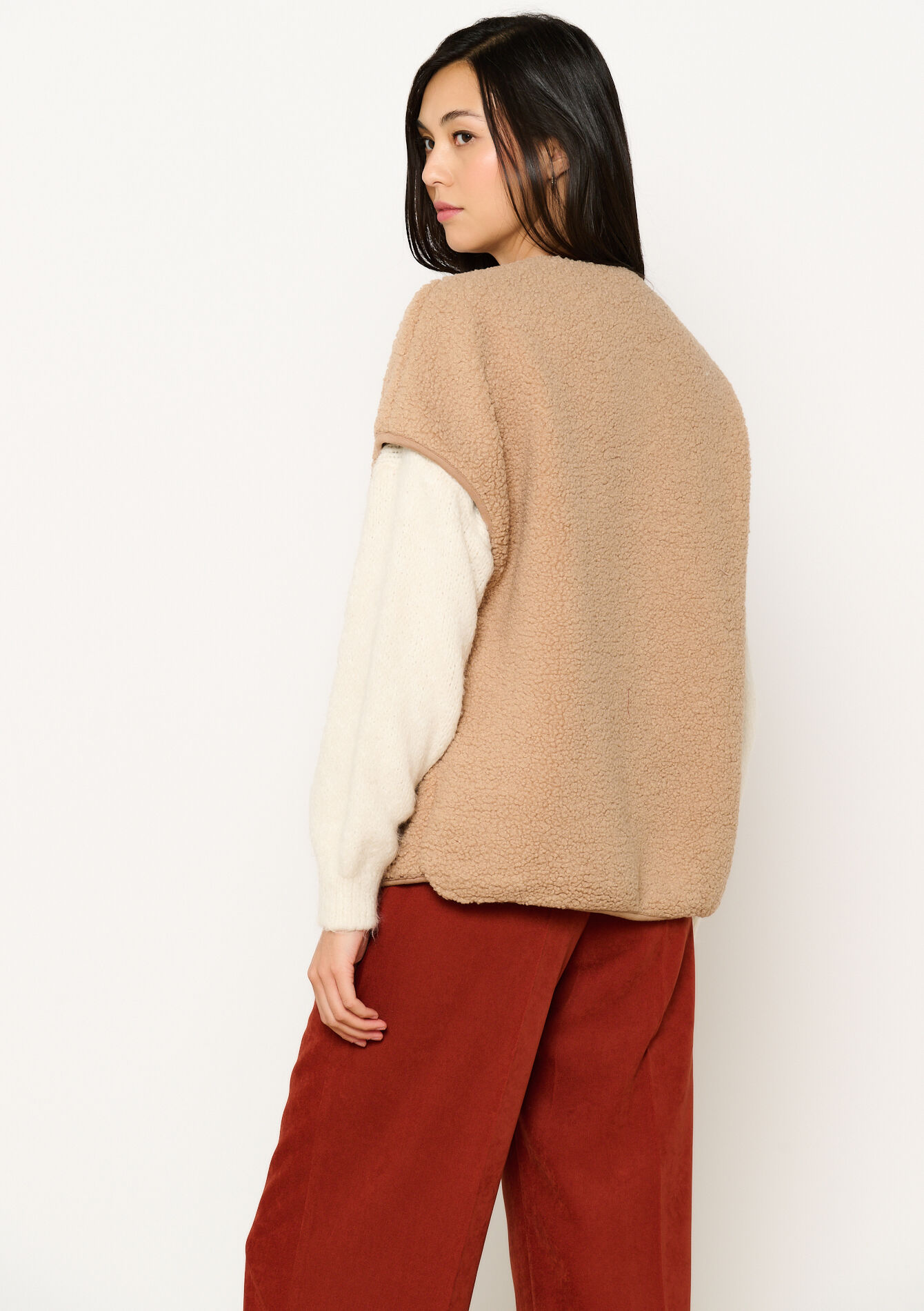 Teddy vest - LIGHT TAUPE - 09001444_2572