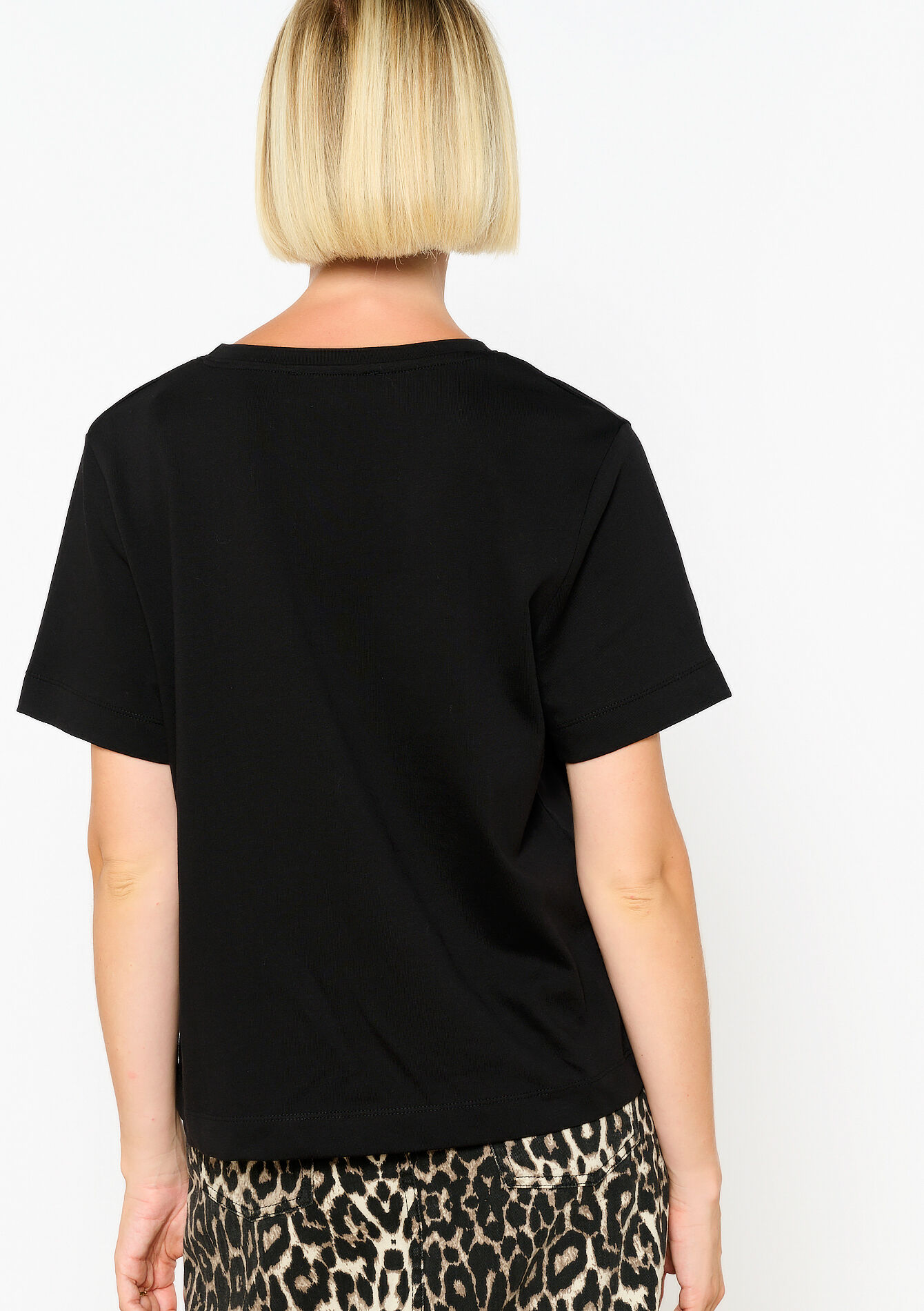 Boxy T-shirt - BLACK - 02301611_1119