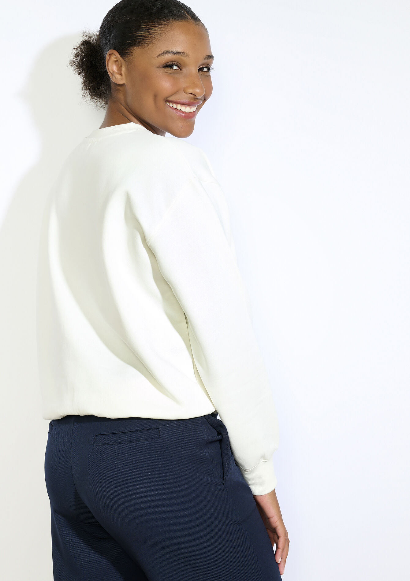 Sweat message décontracté, Sweat message décontracté - VANILLA WHITE - 03001765