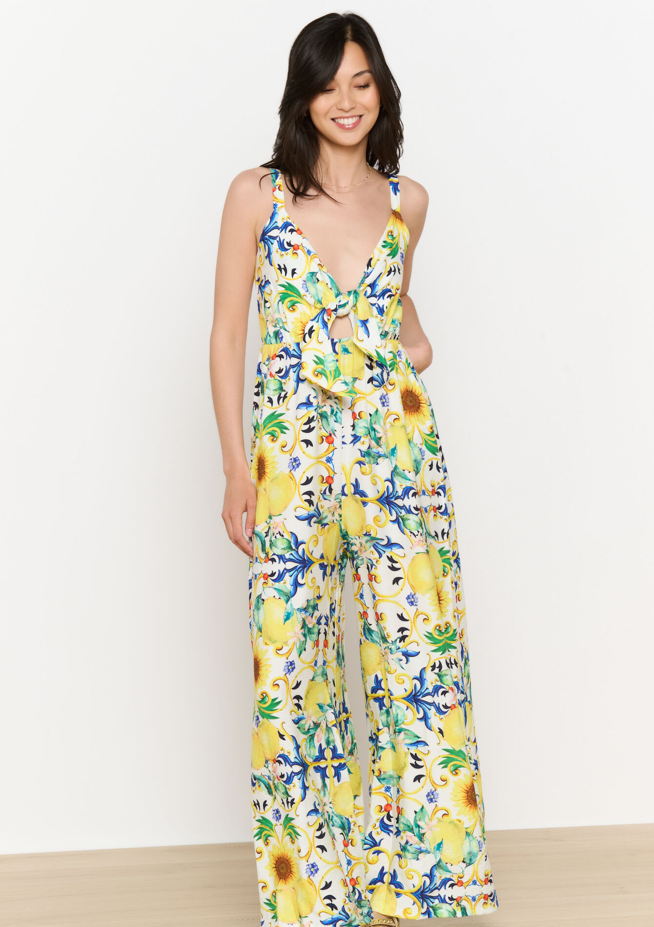 Lemon print jumpsuit, Lemon print jumpsuit - YELLOW SUN - 06004631_5007