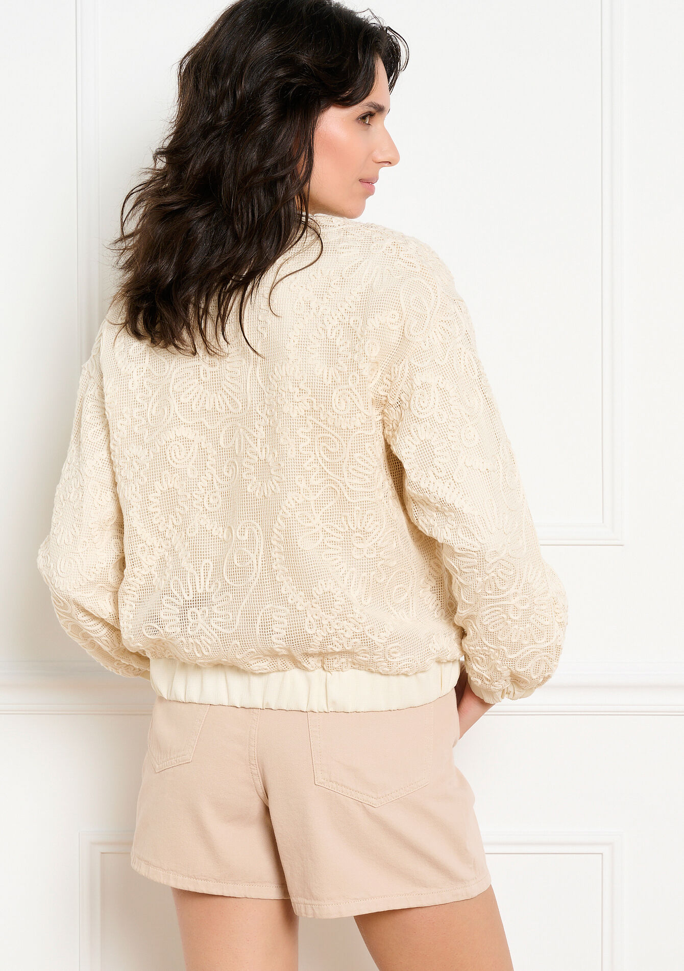 Bomber brodé - VANILLA WHITE - 09101140_1013