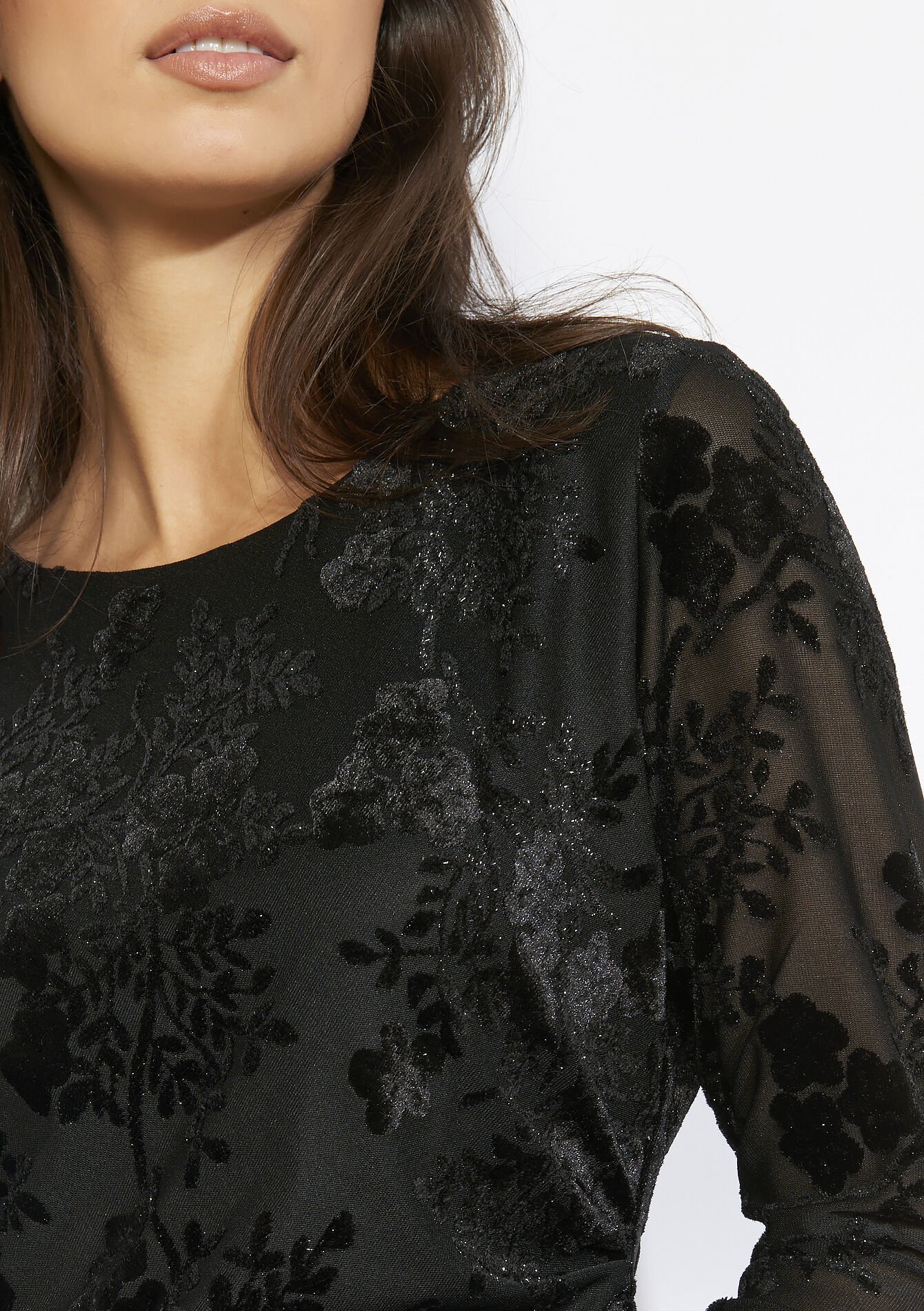 Robe courte en velours, Robe courte en velours - BLACK - 08104414_1119