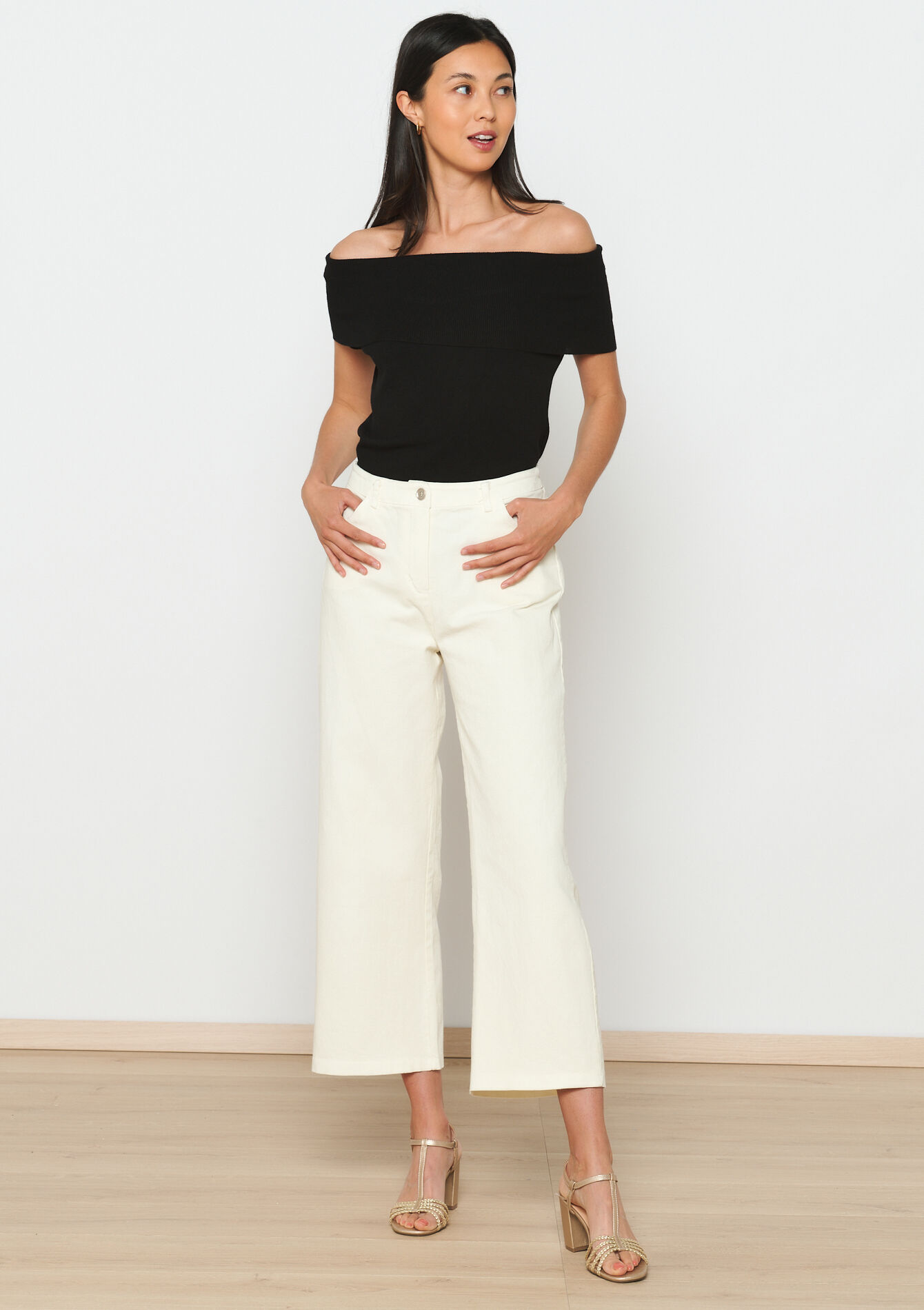 Katoenen broek, Katoenen broek - VANILLA WHITE - 06004521_1013