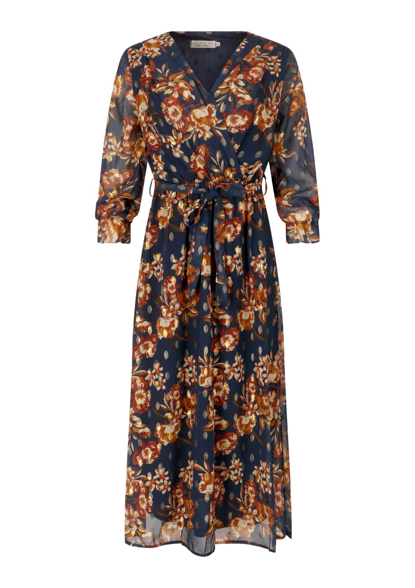 Robe cache-coeur avec lurex - NAVY BASIC - 08602116_2723