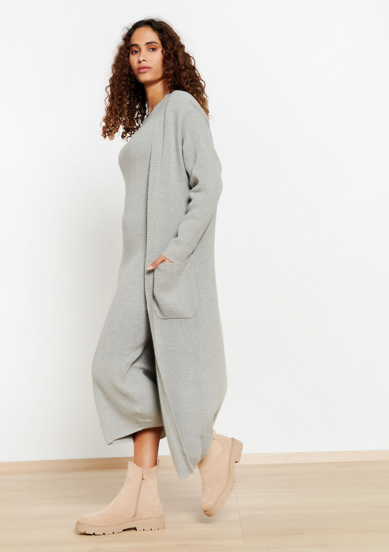 Cardigan long - LIGHT GREY MEL - 04101060_1061