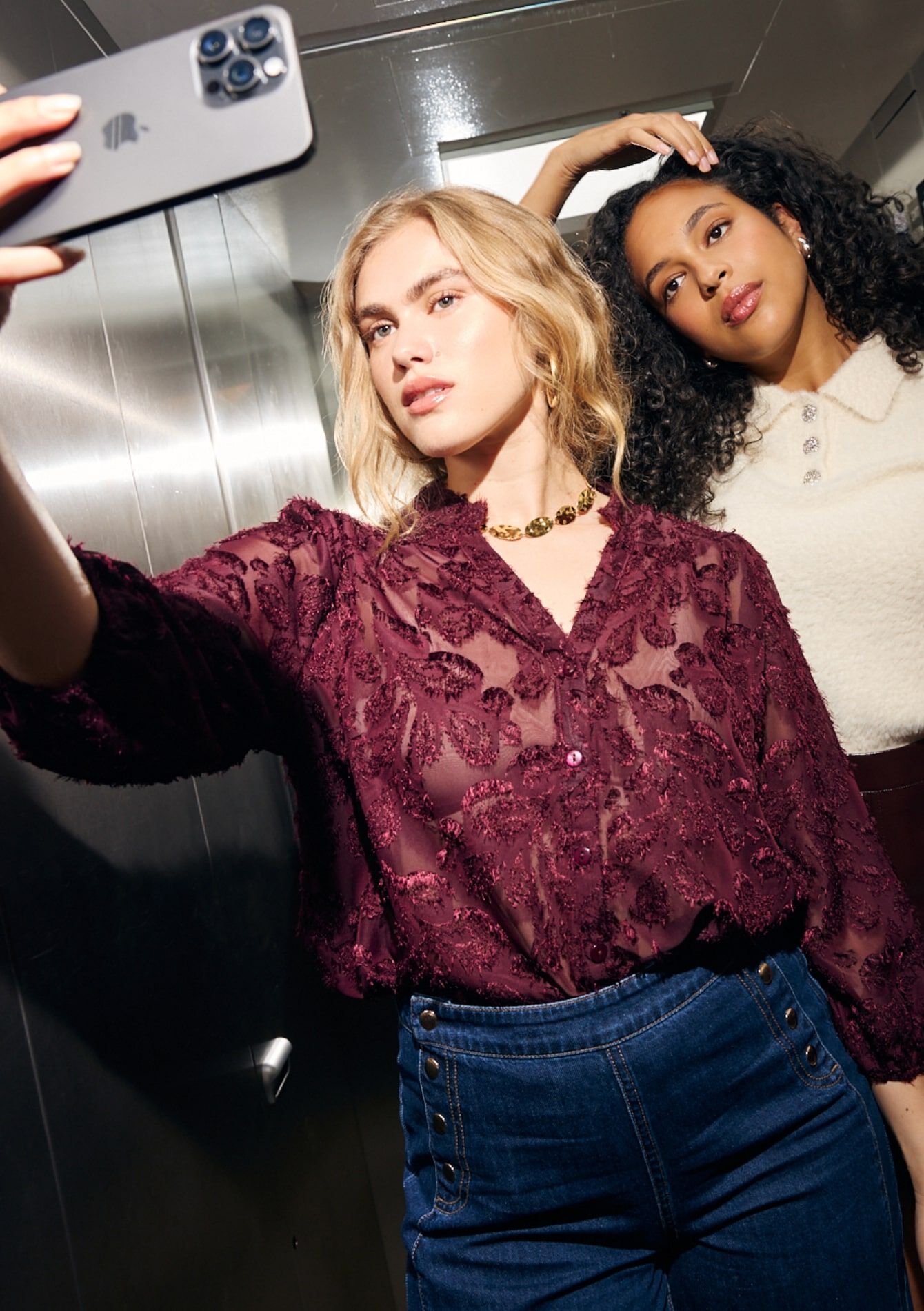 Transparant overhemd met structuur, Transparant overhemd met structuur, , back