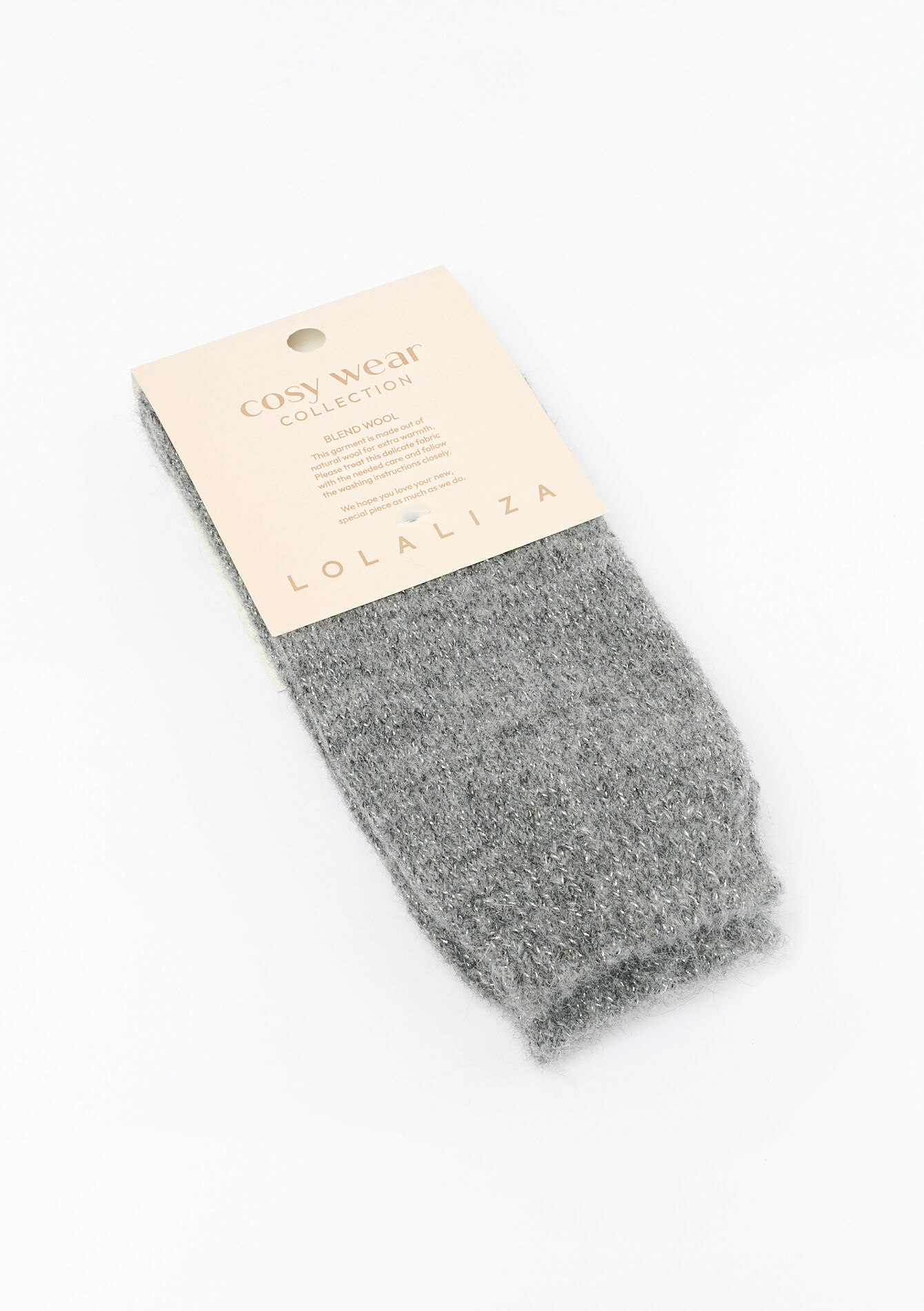 Wollen sokken met lurex - LT GREY - 17101060_2574