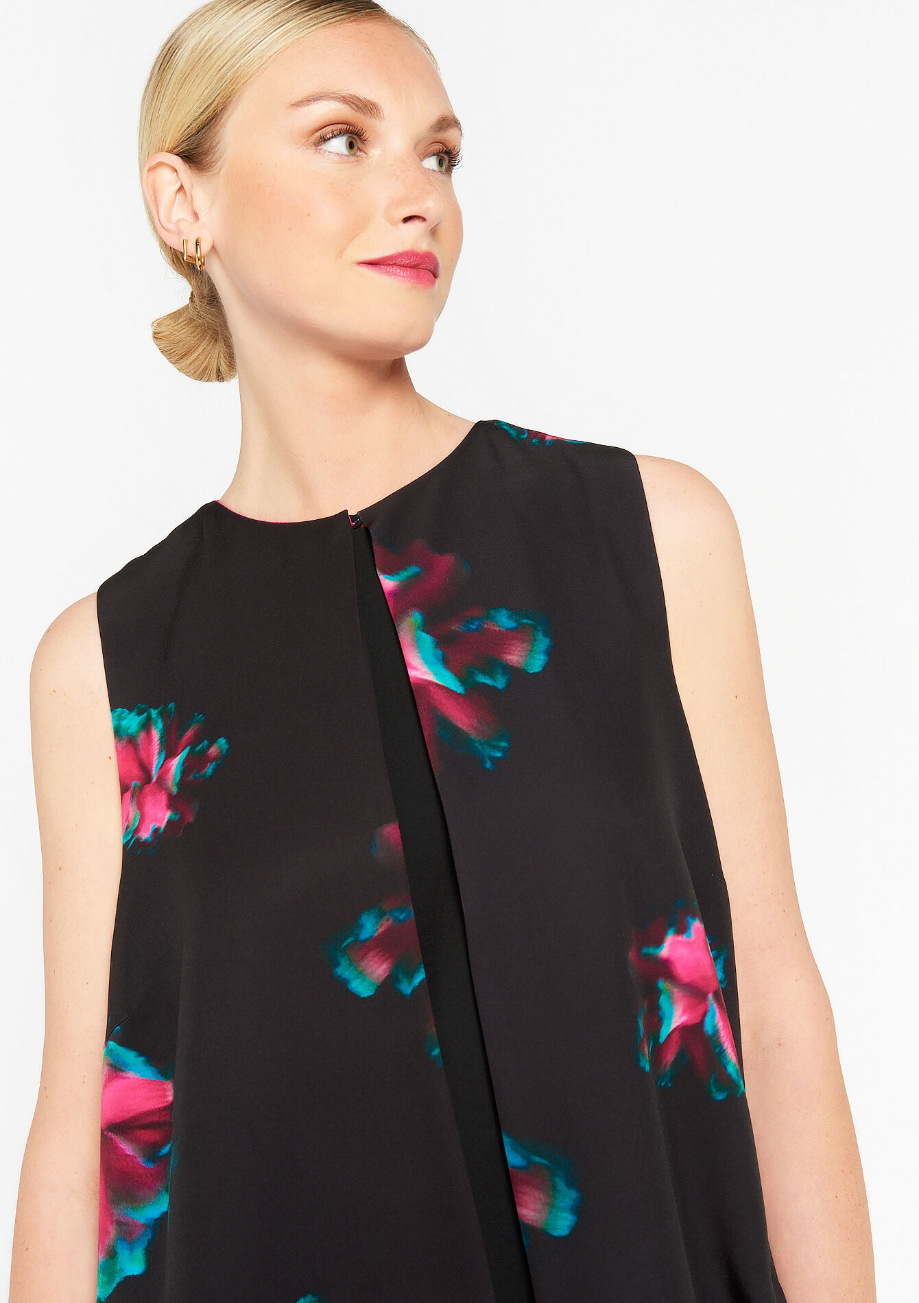 Korte jurk met cape, Korte jurk met cape - BLACK - 08602047_1119