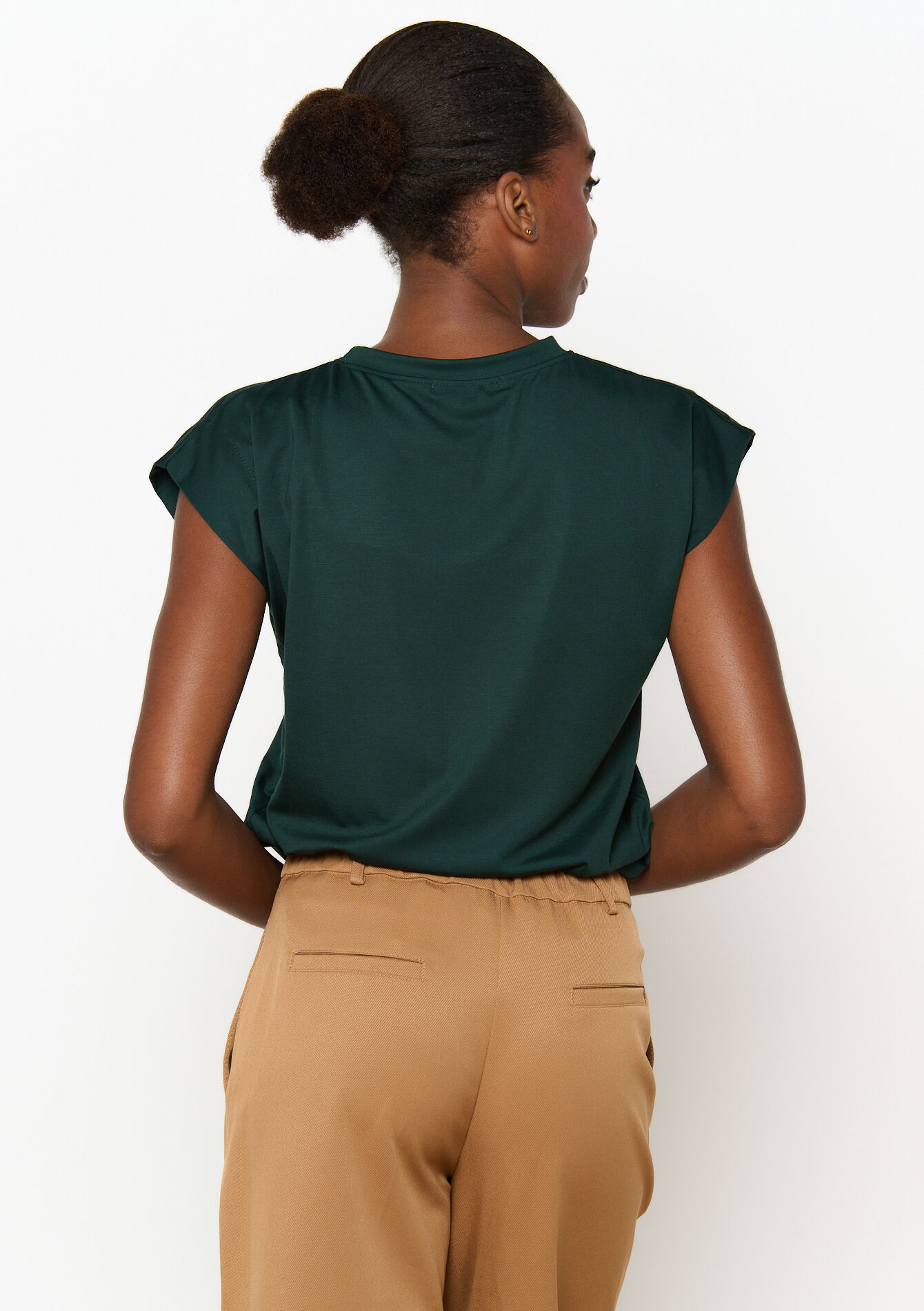 Short-sleeved T-shirt, Short-sleeved T-shirt - BOTTLE GREEN - 02301683_1778