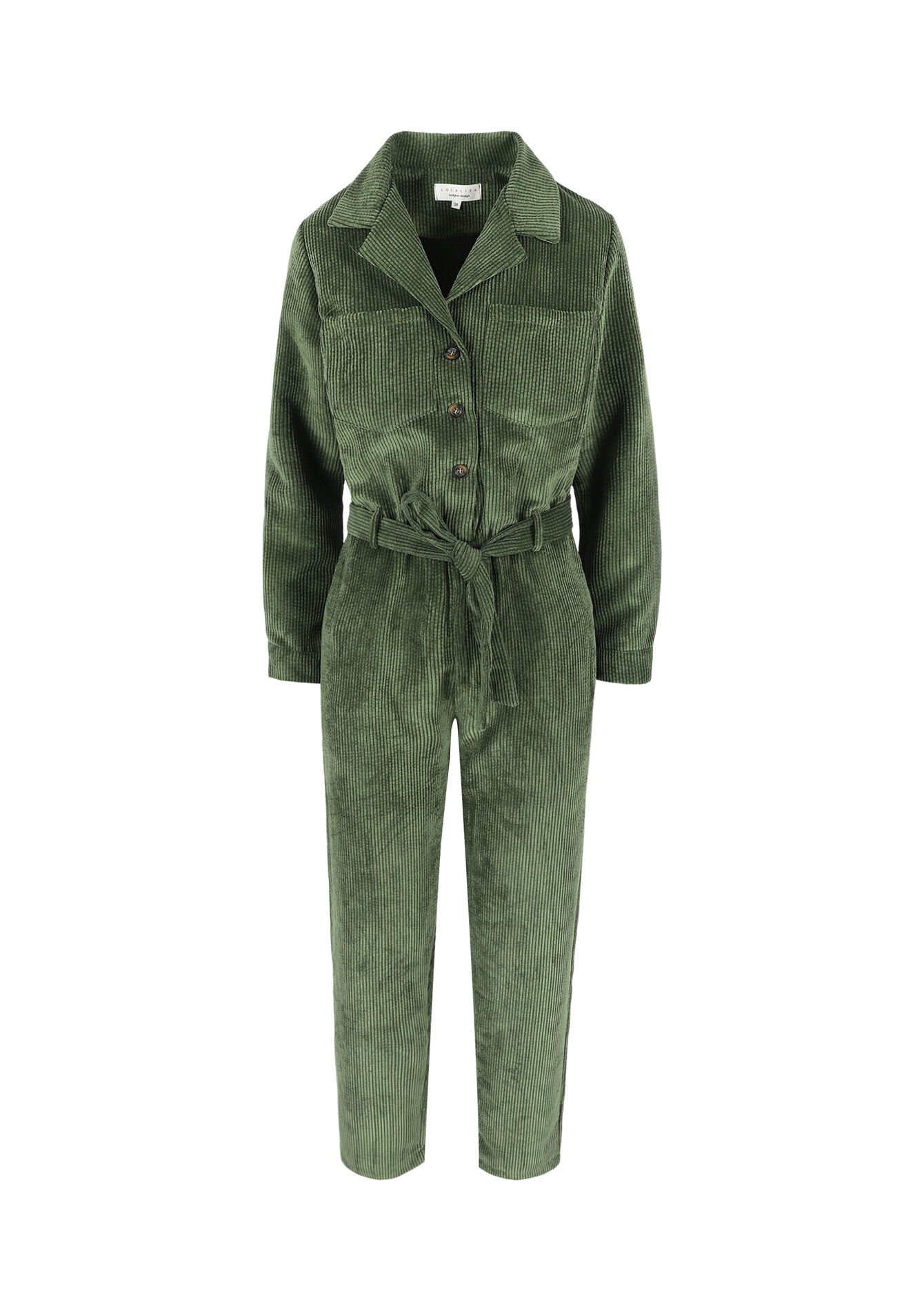 Corduroy jumpsuit, Corduroy jumpsuit - KHAKI MED - 06004563_4327