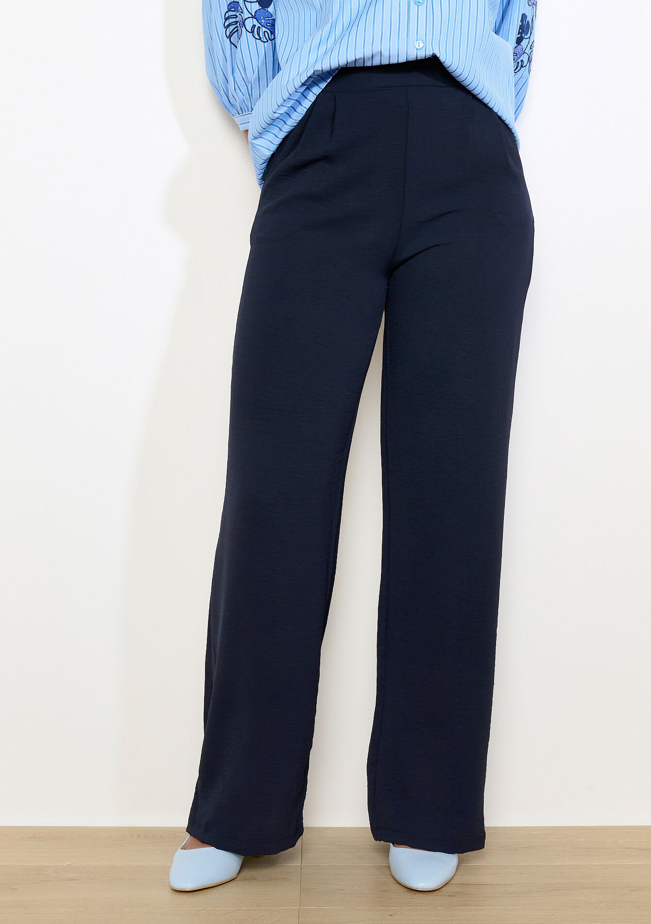 Pantalon ample noir, Pantalon ample noir - NAVY BASIC - 06601106_2723