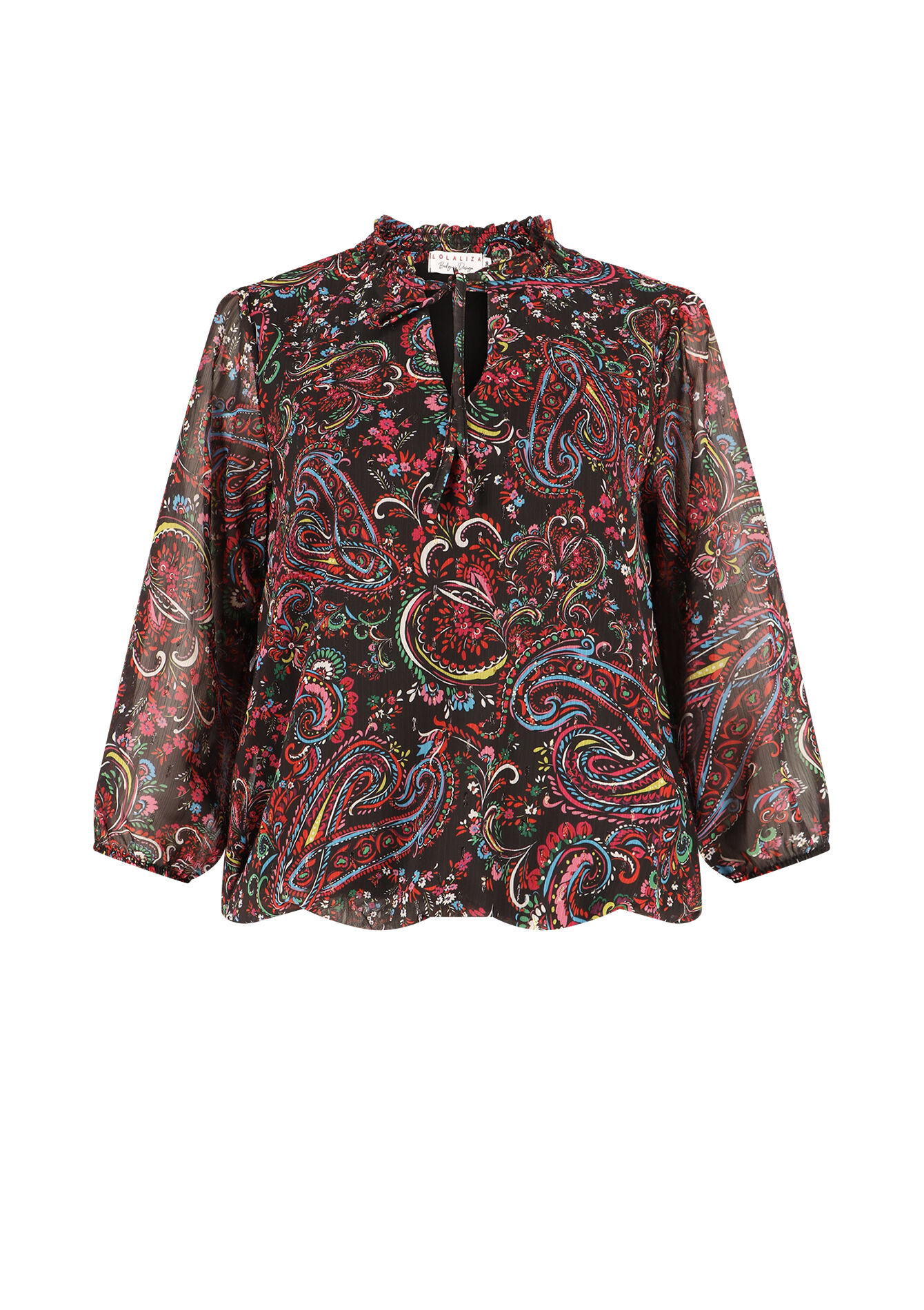 Blouse met paisleyprint, Blouse met paisleyprint - BLACK - 05702306_1119