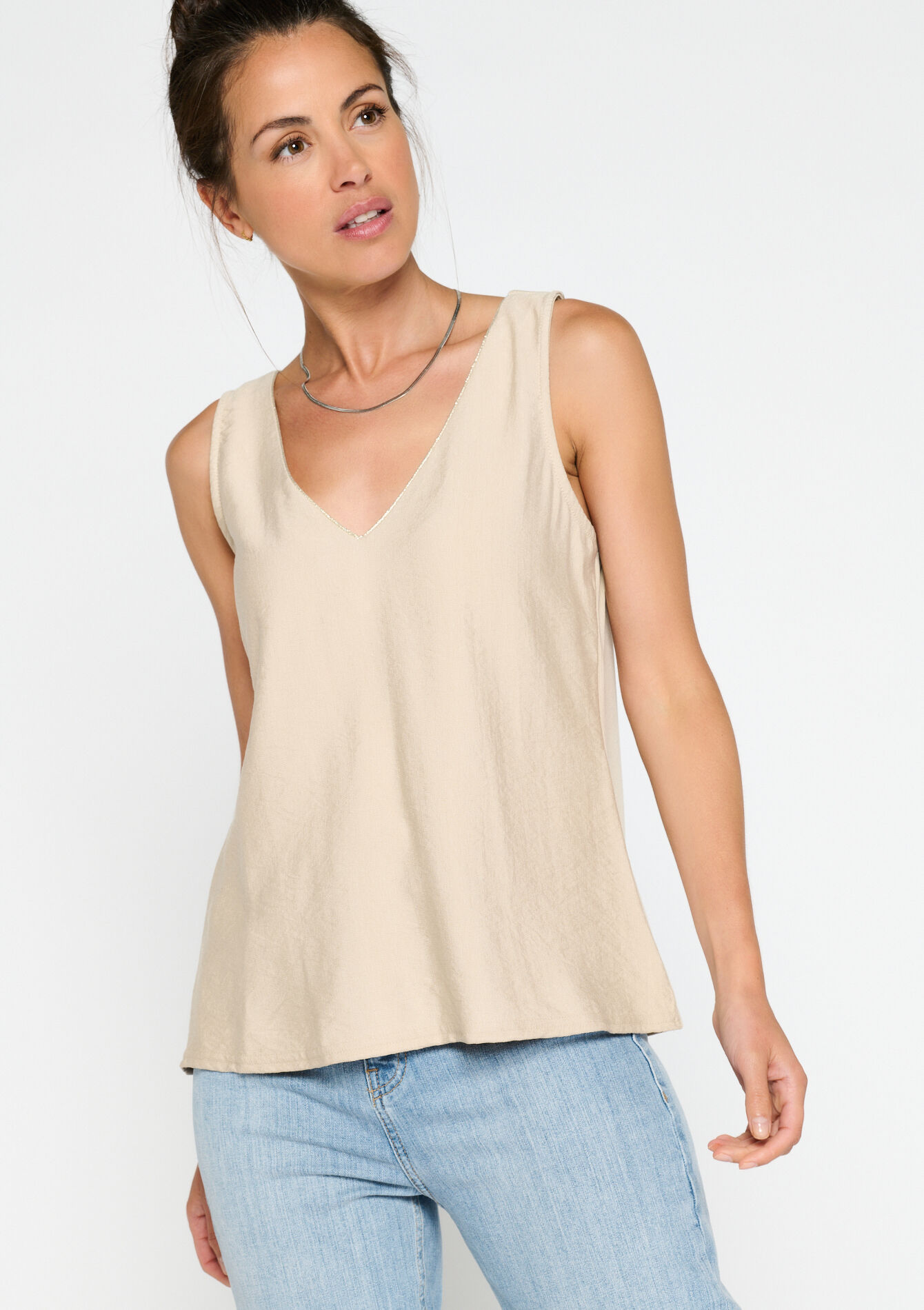 Ribbed top - LT BEIGE - 02200365_2527