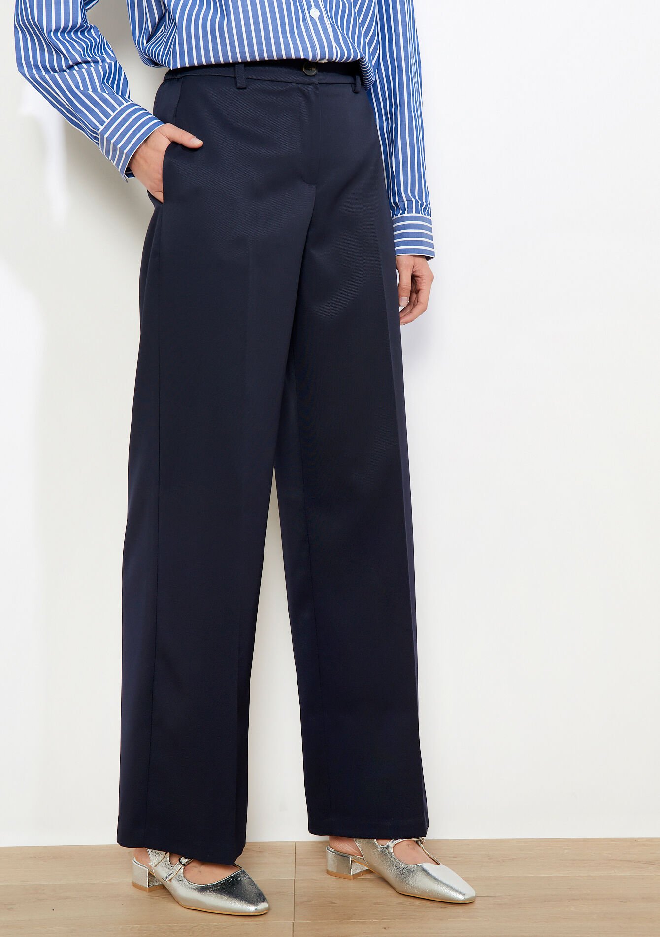 Rechte tailleurbroek - NAVY BASIC - 06601102_2723