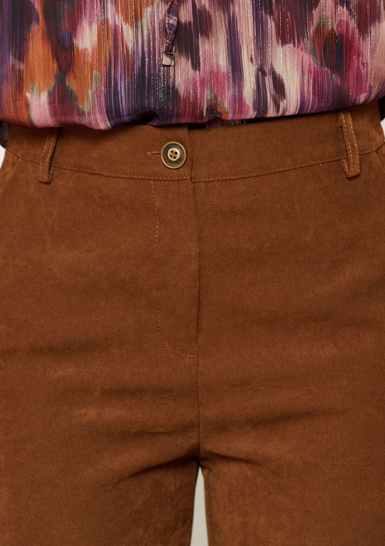 Wijde broek met zakken, Wijde broek met zakken - BROWN DARK CHOCOLATE - 06100687_3720