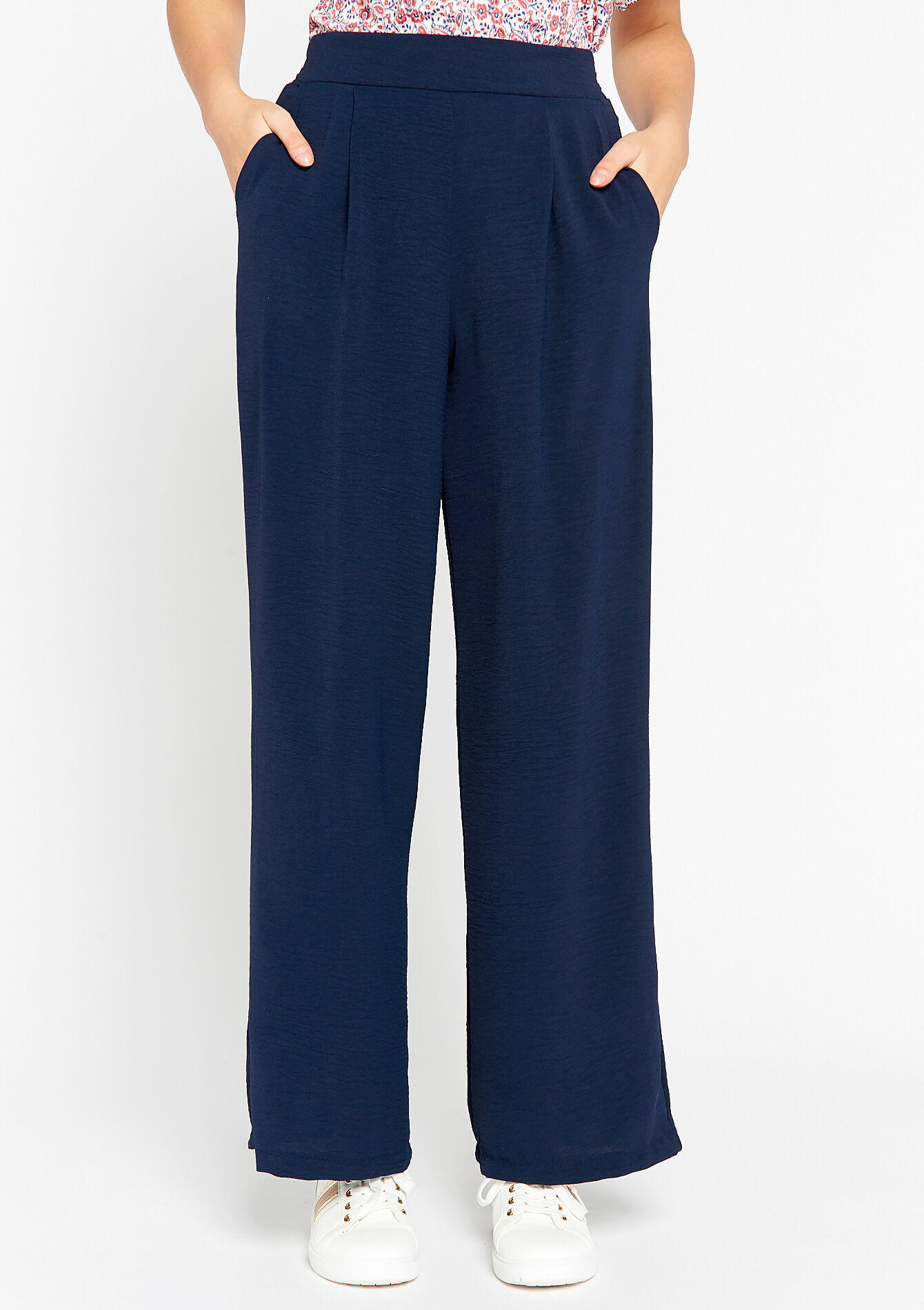 Broek met wijde pijpen, Broek met wijde pijpen - NAVY BASIC - 06600732_2723