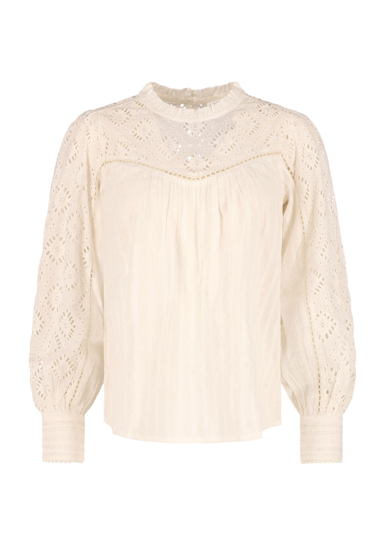 Blouse met kant, Blouse met kant - OPTICAL WHITE - 05702248_1019