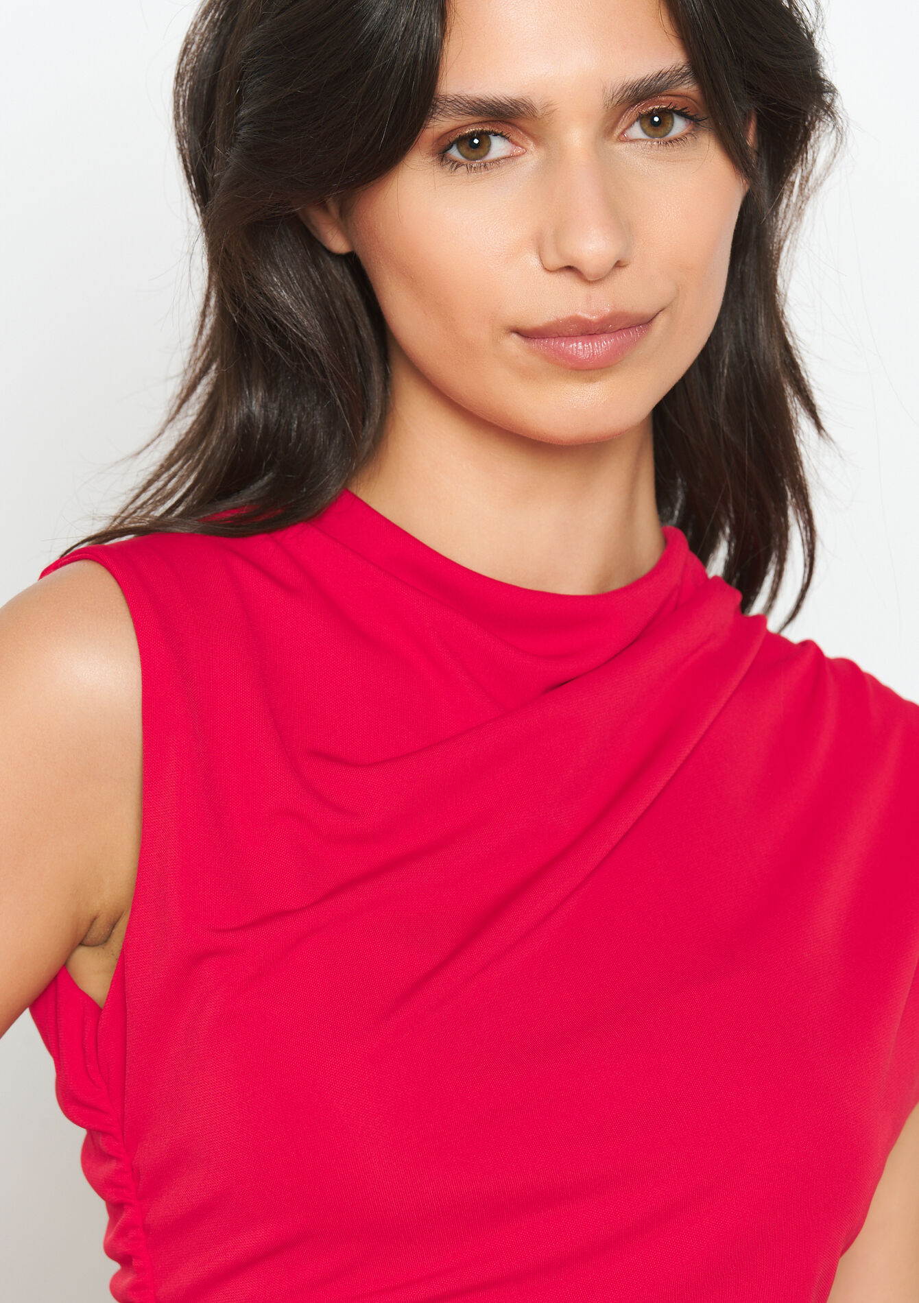 Draped top - RED LOLLIPOP - 02200417