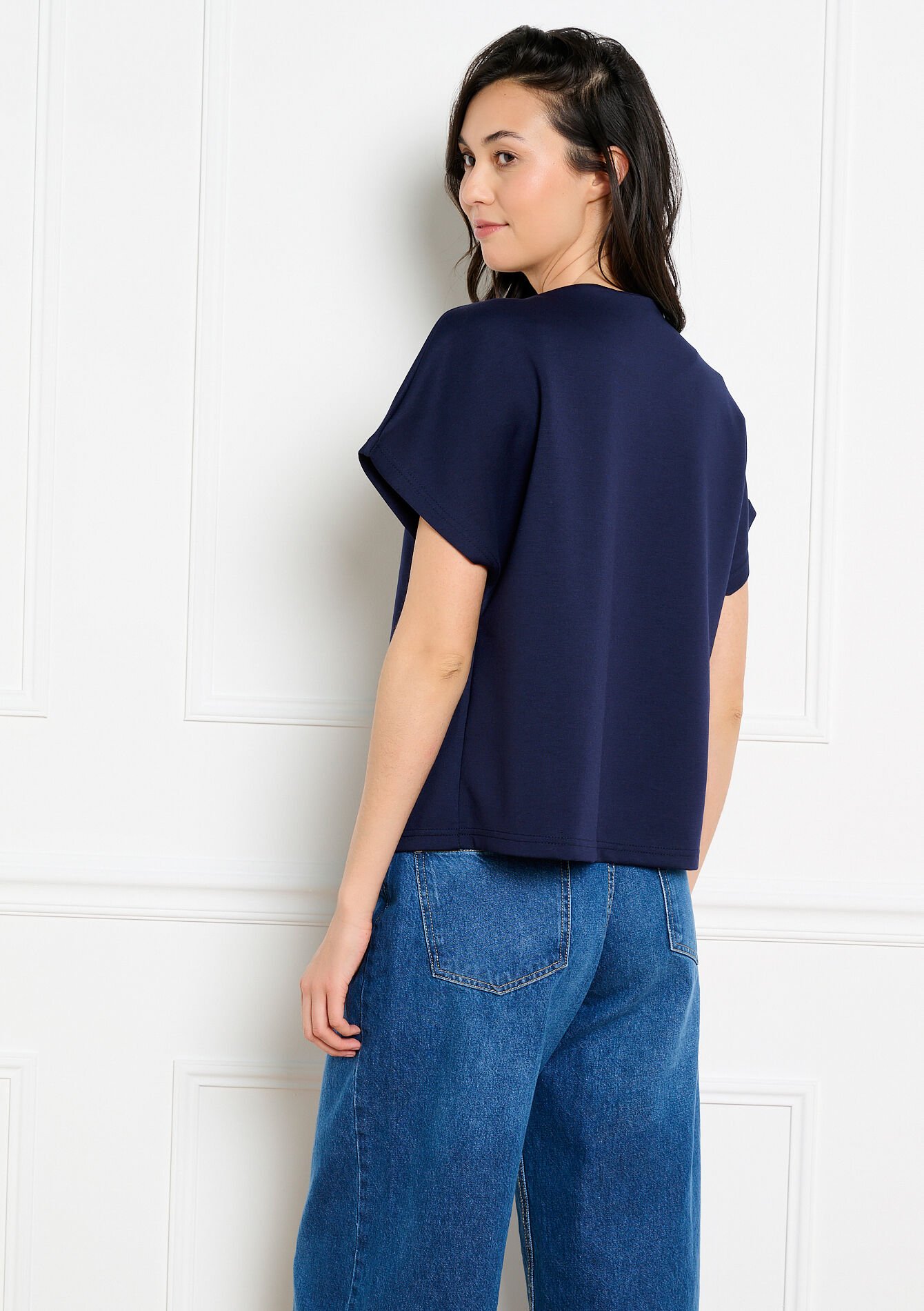Haut à boutons oversize - NAVY BASIC - 02302026_2723