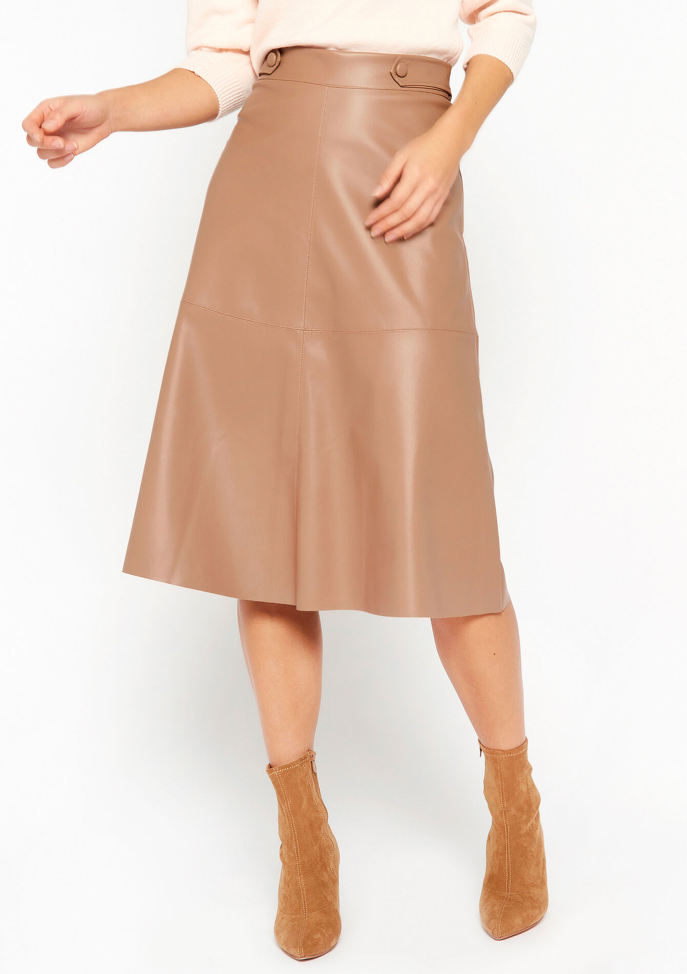 Midirok in nepleder, Midirok in nepleder - LIGHT CAMEL - 07101079_3814