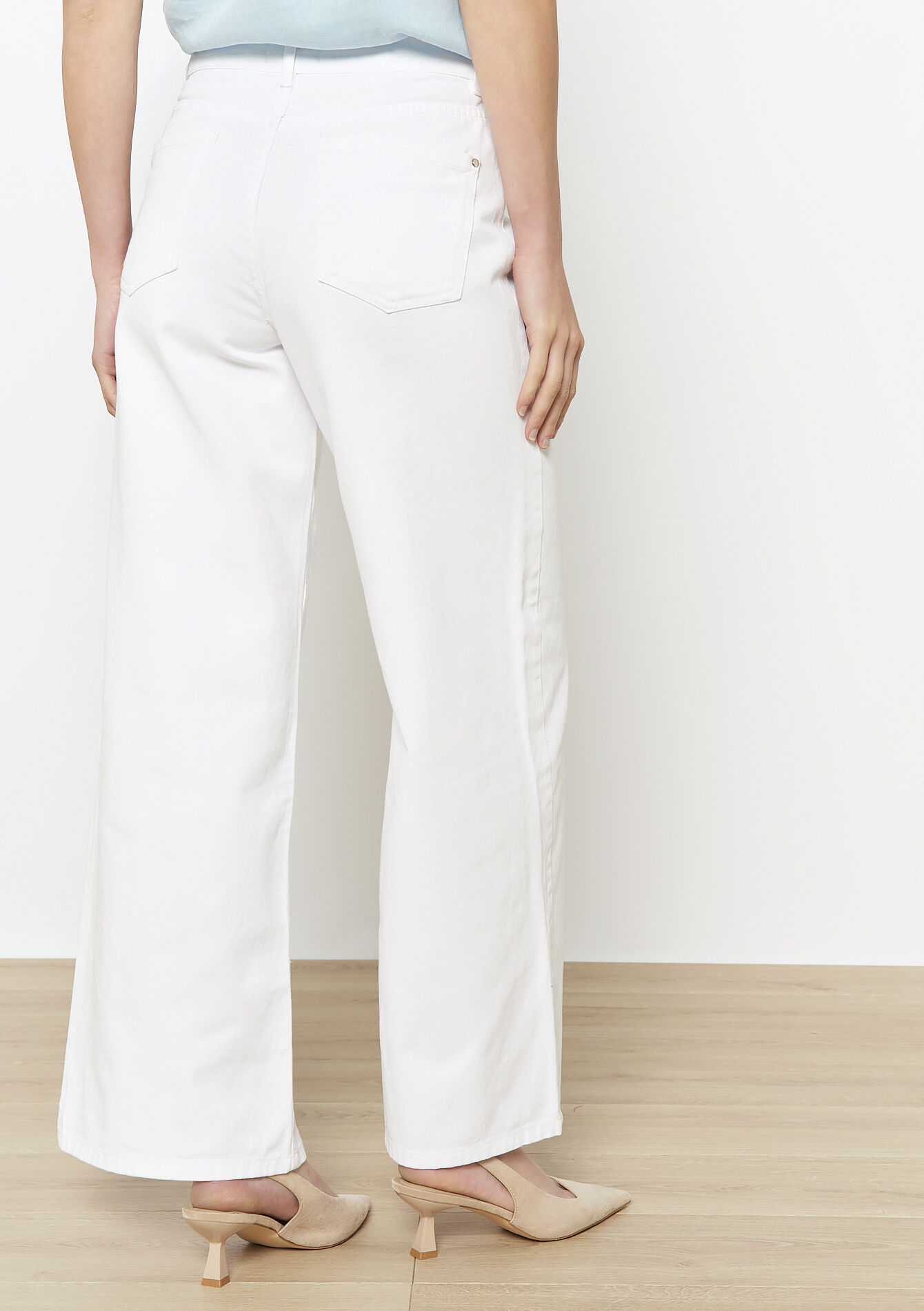High waist wide jeans, High waist wide jeans - WHITE - 22000586_0506