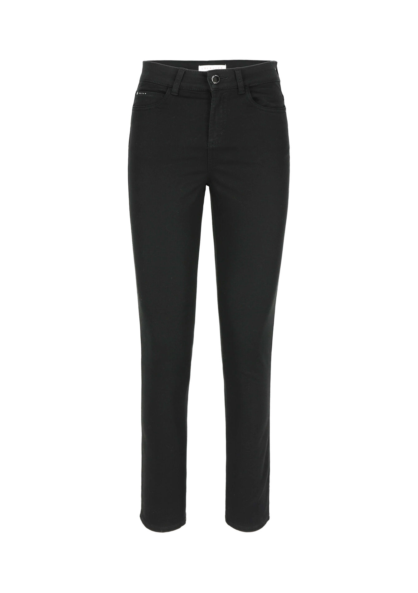 Skinny broek met hoge taille - BLACK - 06004342_1119