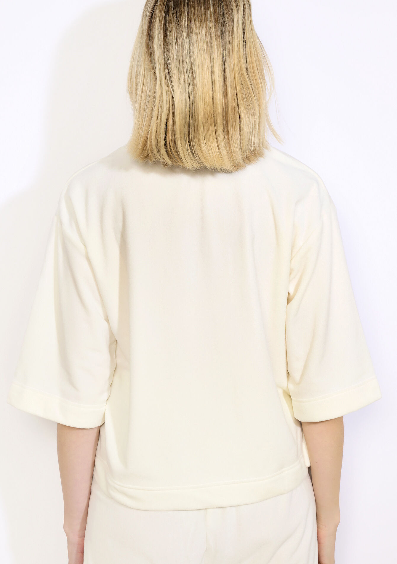 Haut ample en velours - OFFWHITE - 15100385_1001