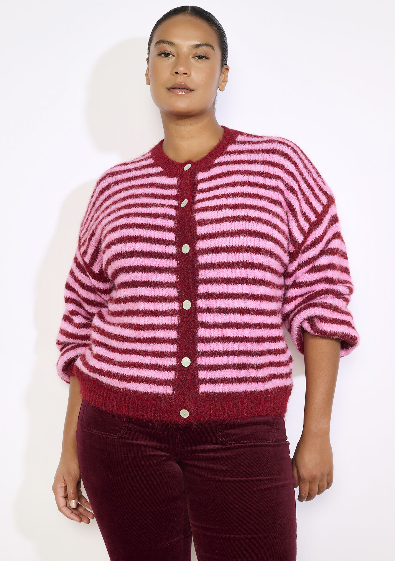 Gilet rayé doux, Gilet rayé doux - BORDEAU WINE - 04101385_1467