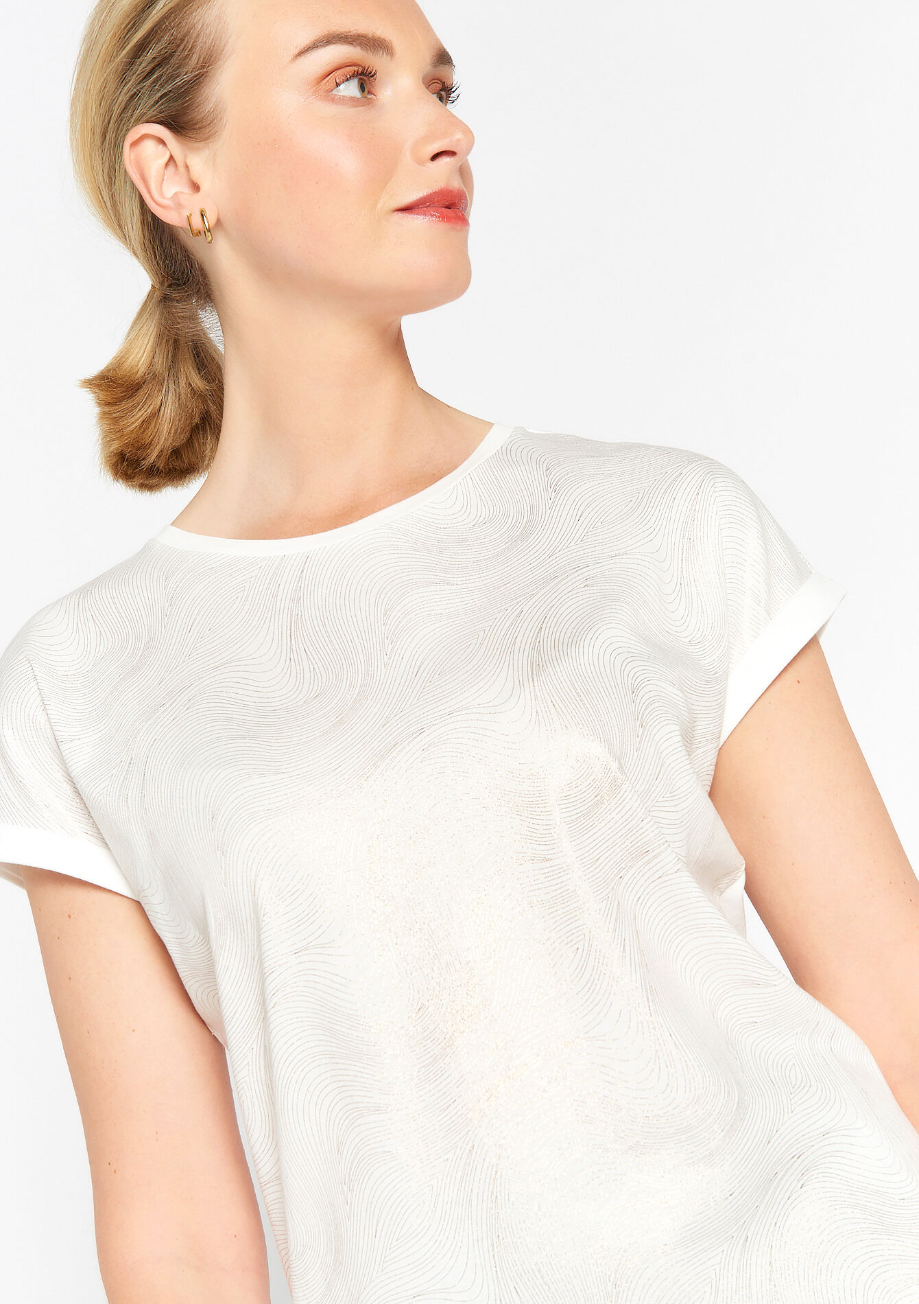 T-shirt with round neck - OFFWHITE - 02301349_1001