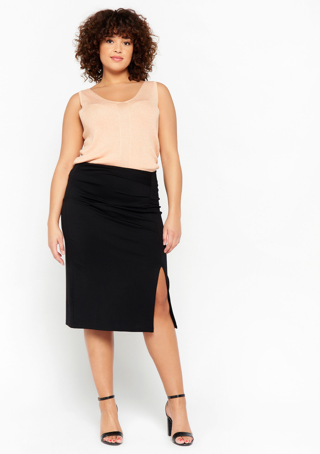 Midi kokerrok - BLACK - 07101090_1119