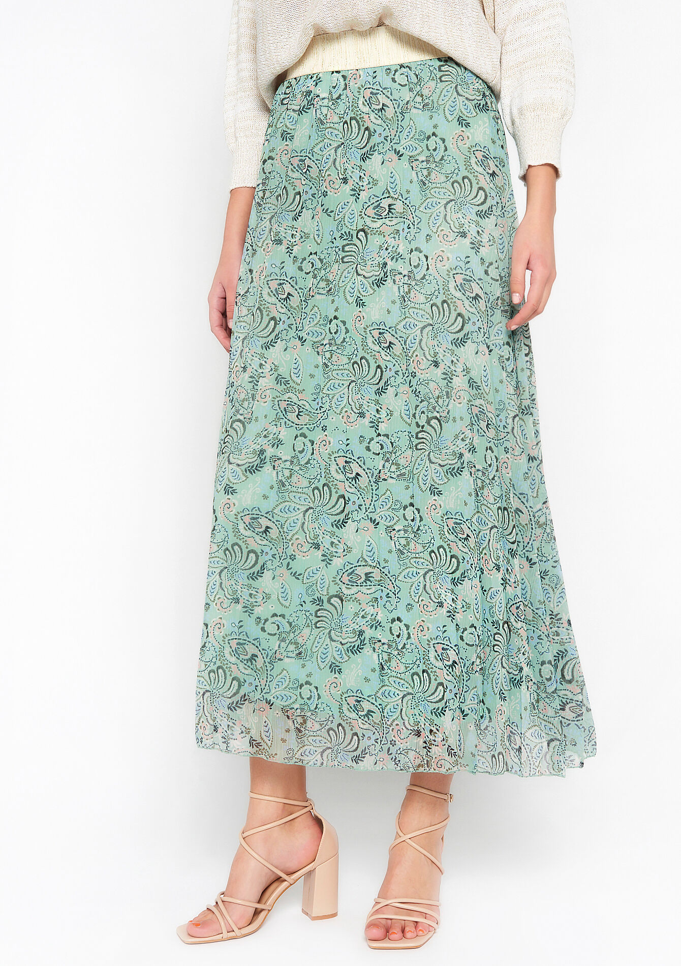 Maxirok met paisleyprint - GREEN MINT - 07101091_4701