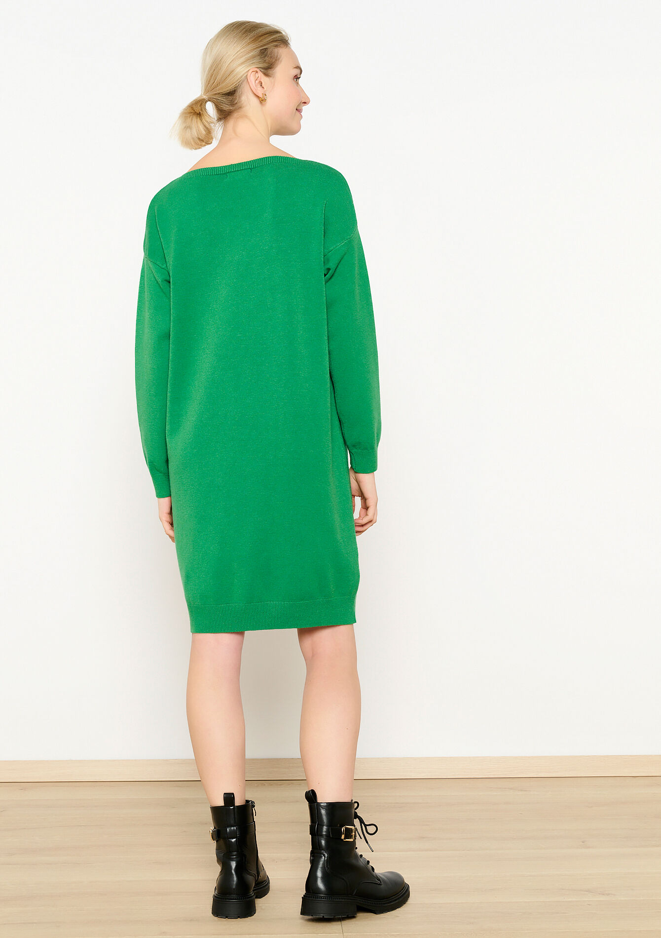 Oversized gebreide jurk, Oversized gebreide jurk - GREEN APPLE - 08103503_1783