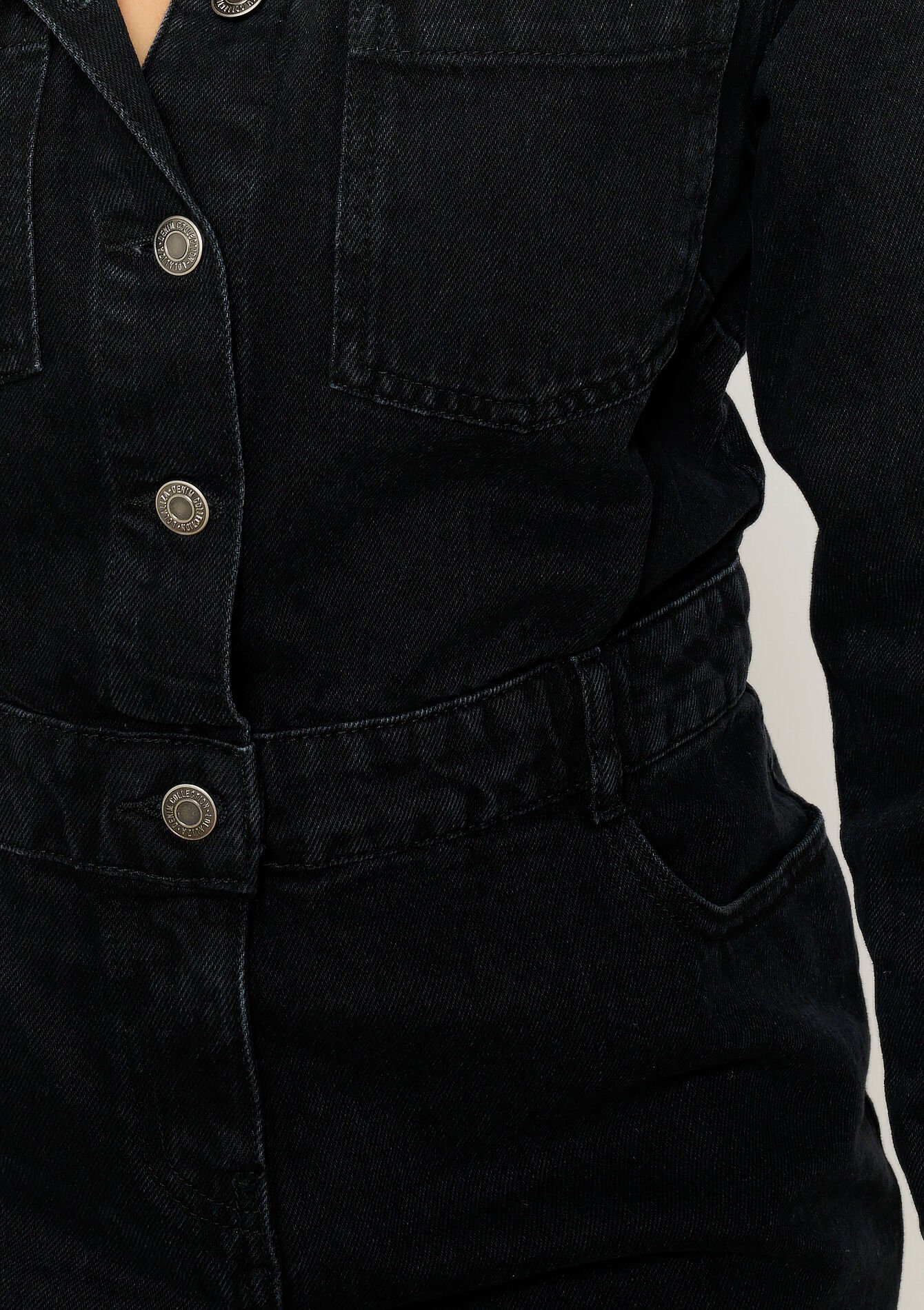 Robe courte en denim - BLACK - 08103746_0503
