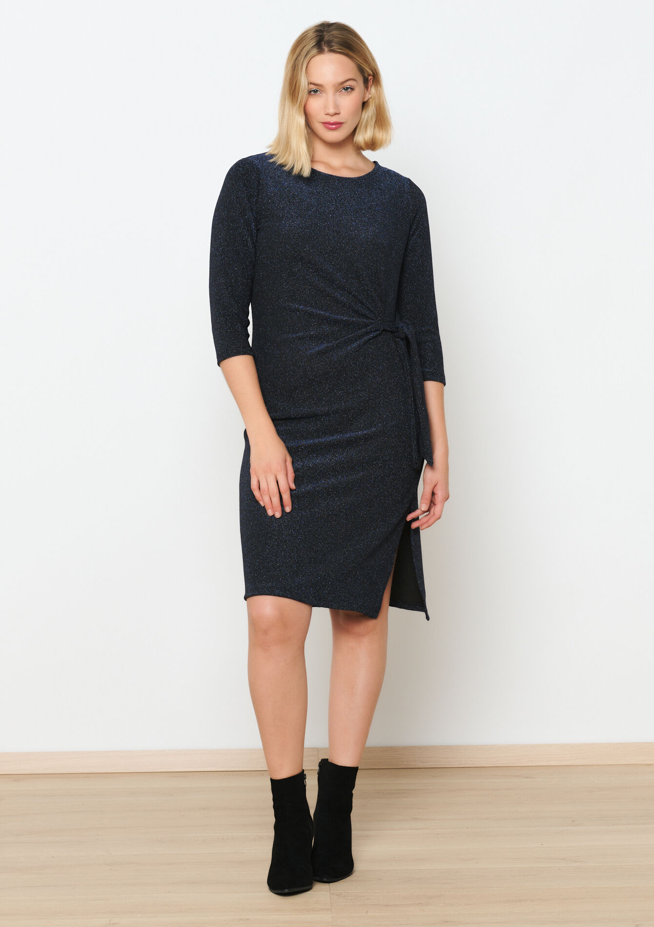 Robe en jersey avec lurex, Robe en jersey avec lurex - NAVY BASIC - 08103451_2723