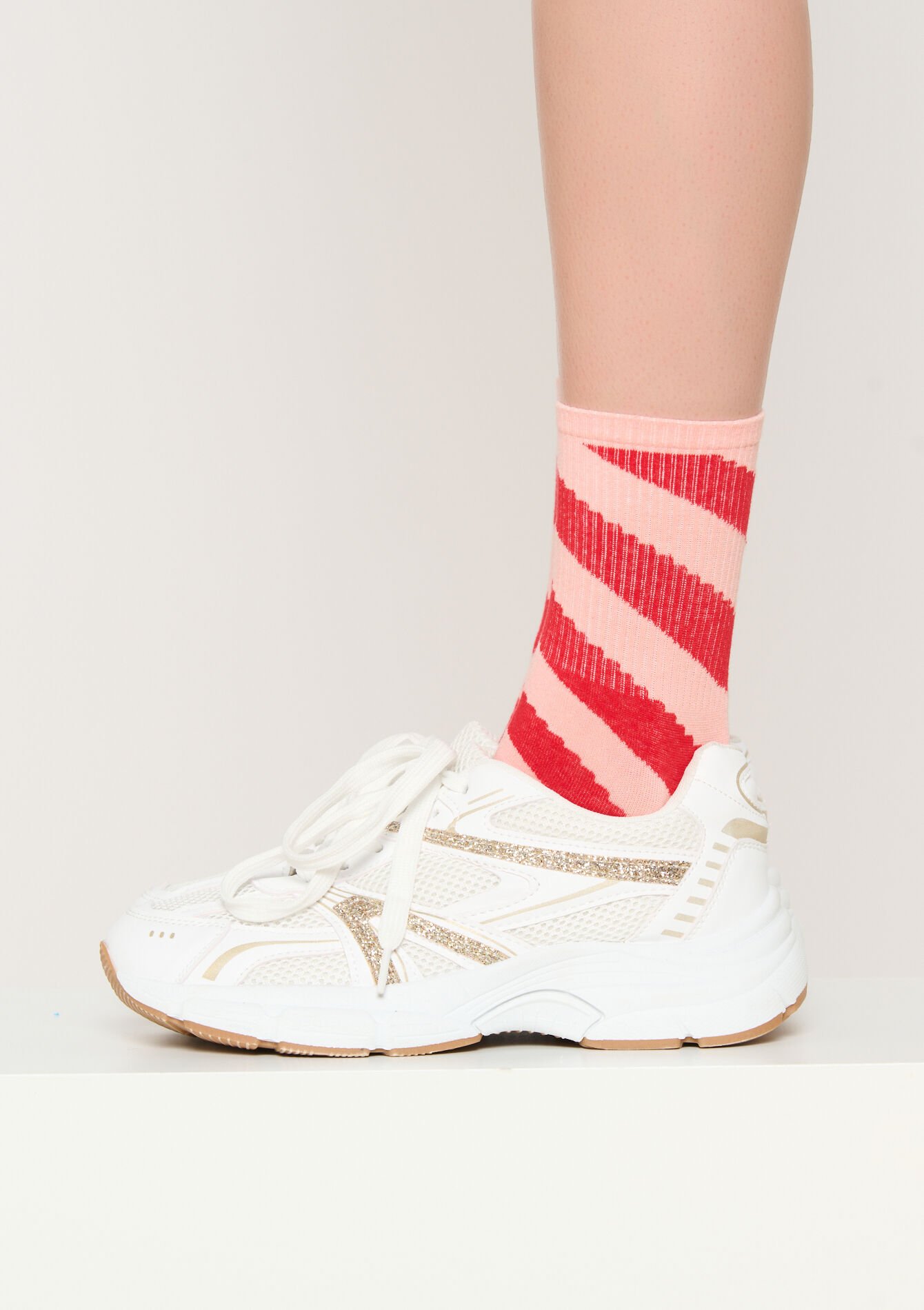 Gedurfde streepsokken, Gedurfde streepsokken - RED LIPSTICK - 17101432_5310