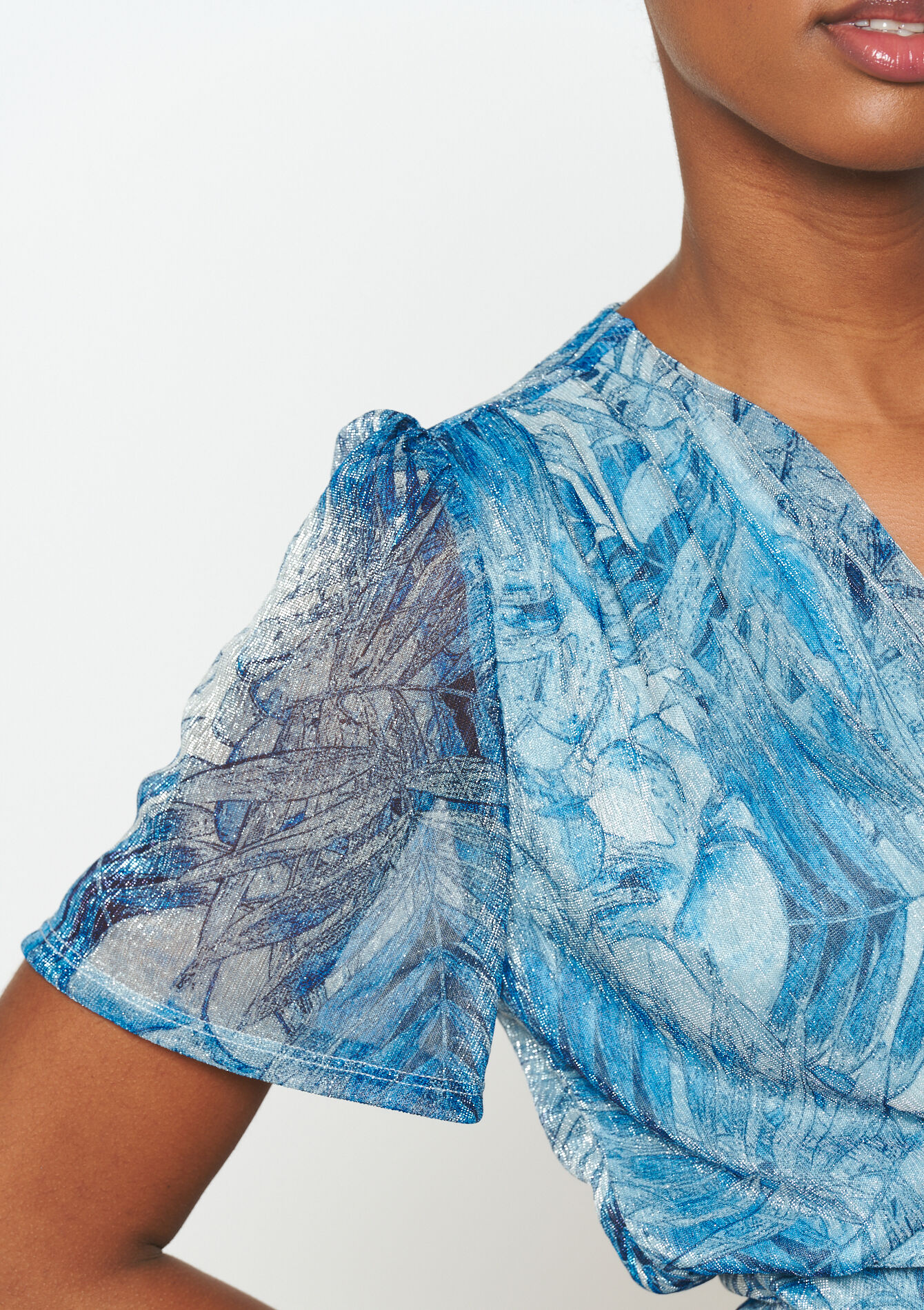 T-shirt cache-coeur, T-shirt cache-coeur - BLUE DENIM - 02301570_1638