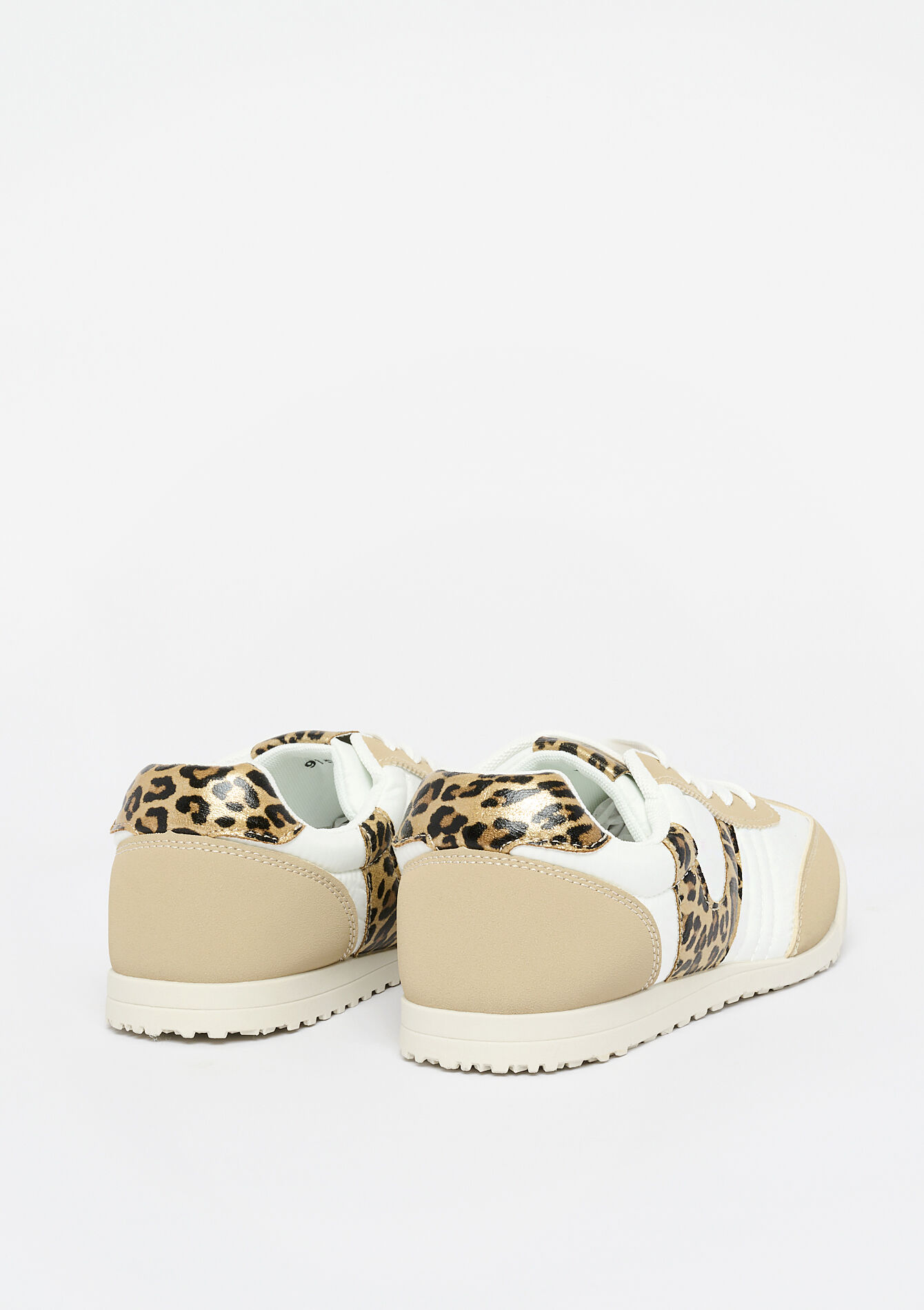 Sneakers with leopard print - LT BEIGE - 13000784_2527